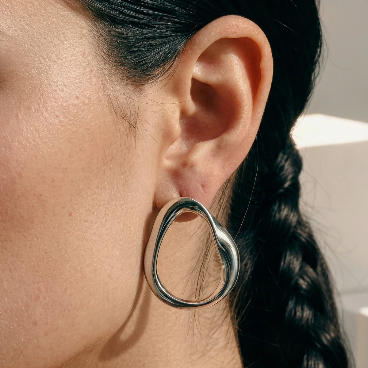 Oura Earrings in Sterling Silver