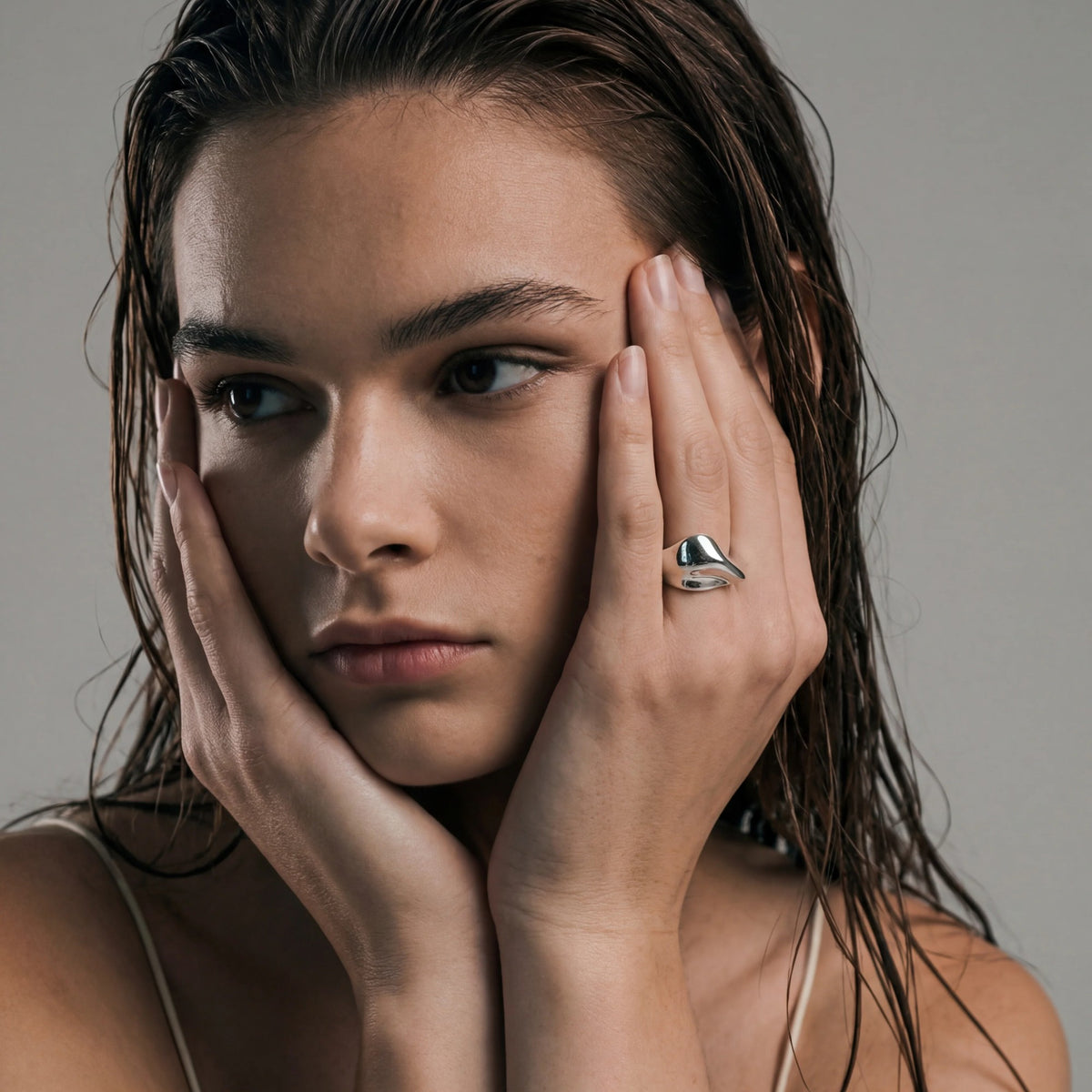Seren Sculpted Ring in Sterling Silver