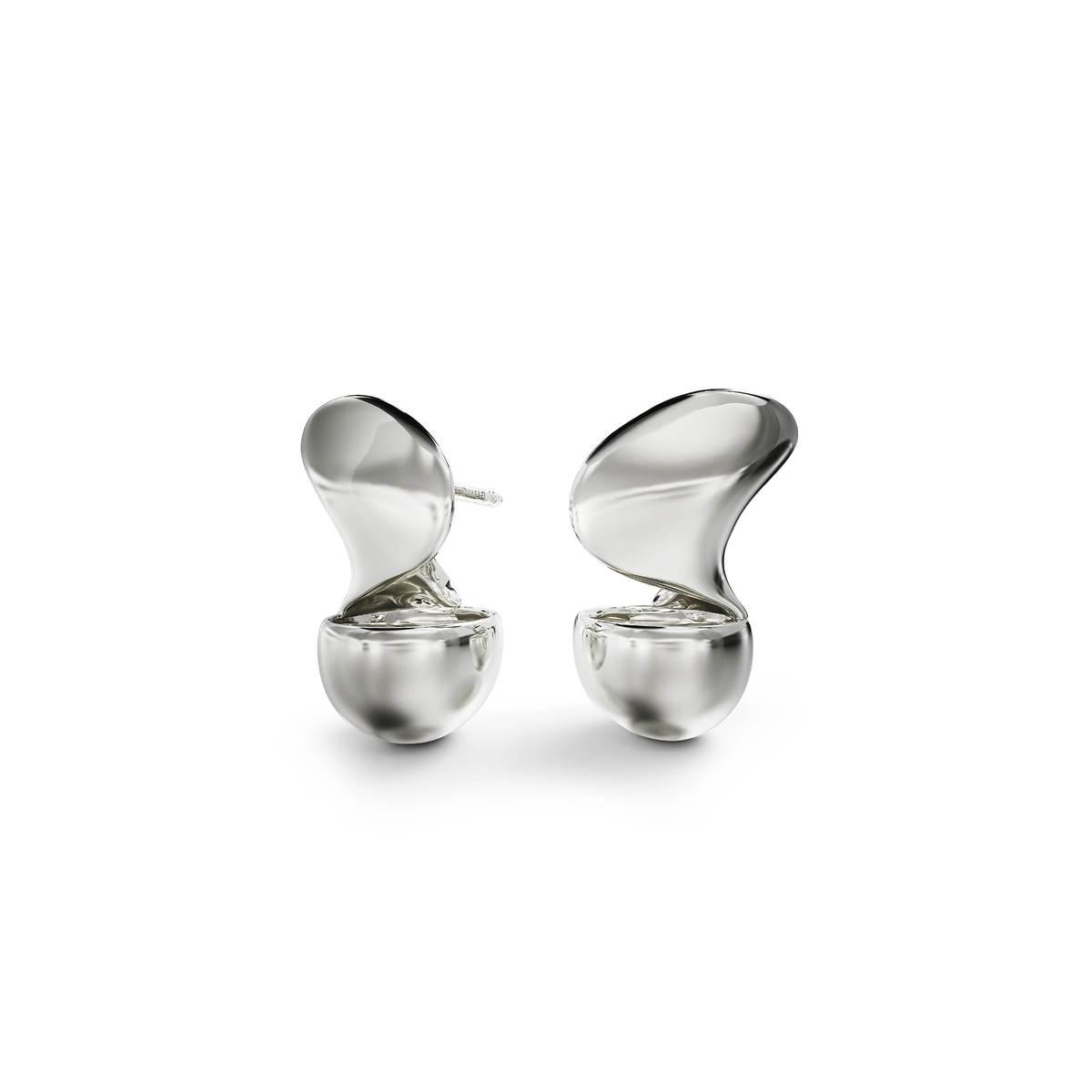 Thalassa Sculpted Earrings in Sterling Silver