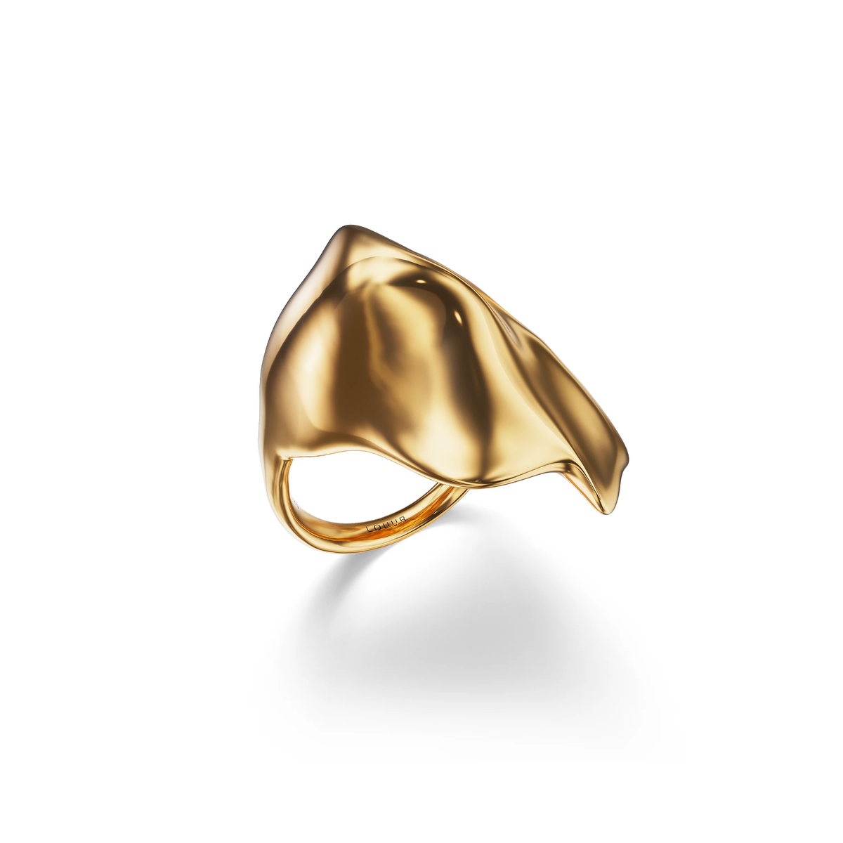 Zyra Sculpted Ring in Gold Vermeil