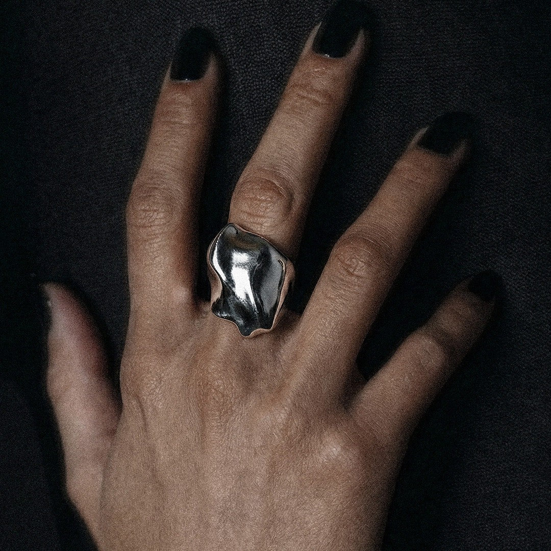 Zyra Sculpted Ring in Sterling Silver