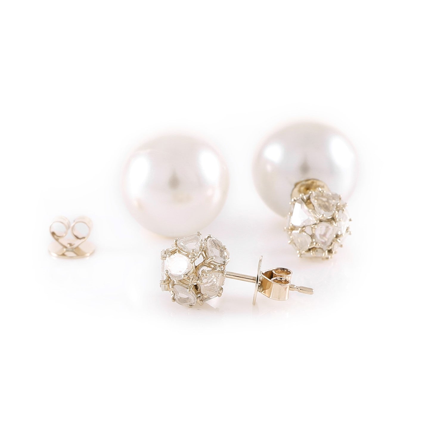 Earring Zero 2 - Diamonds in White Gold