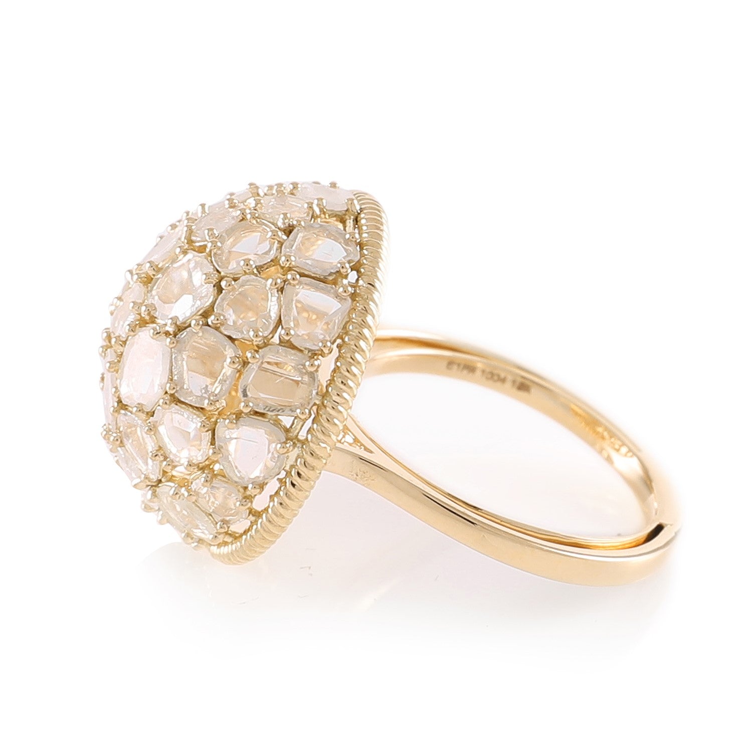 Ring Zero 1 - Diamonds in Yellow Gold