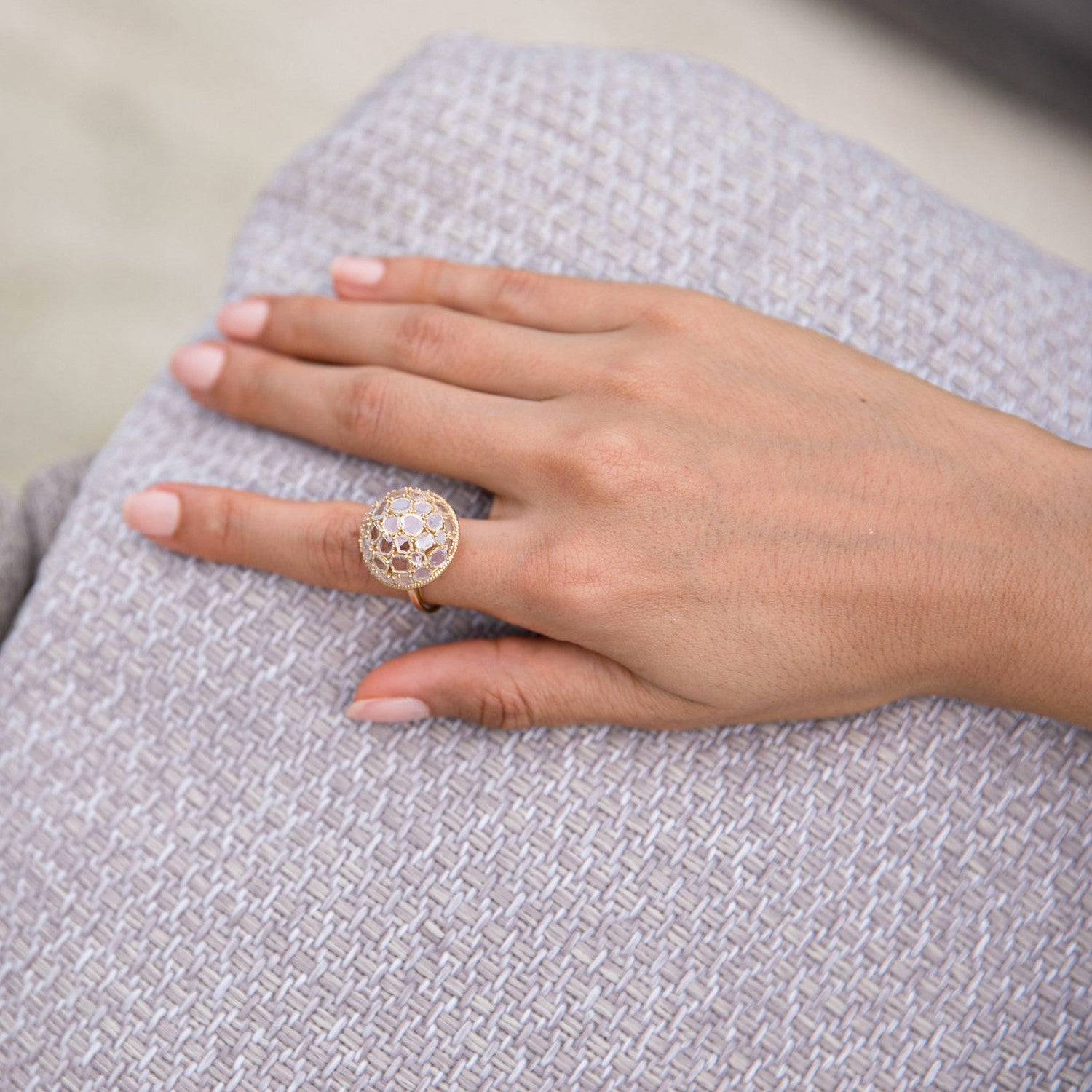 Ring Zero 1 - Diamonds in Yellow Gold