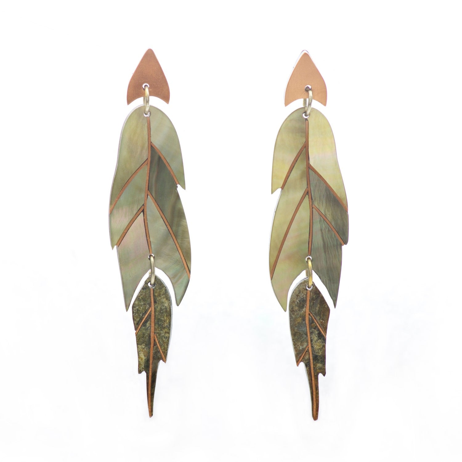 Ajei Feather Swing Earrings