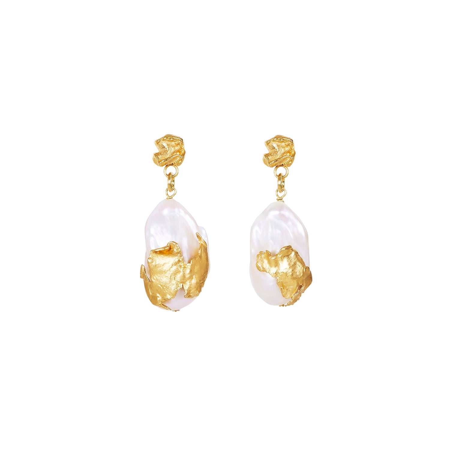 Cordelia Pearl Earrings - Silver