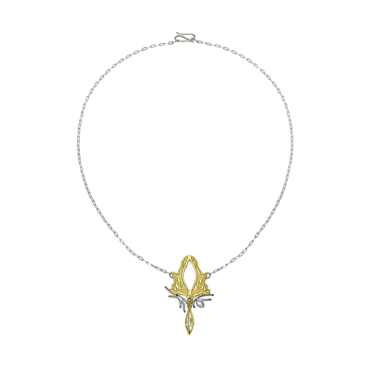 Gold Magpie Herkimer Necklace