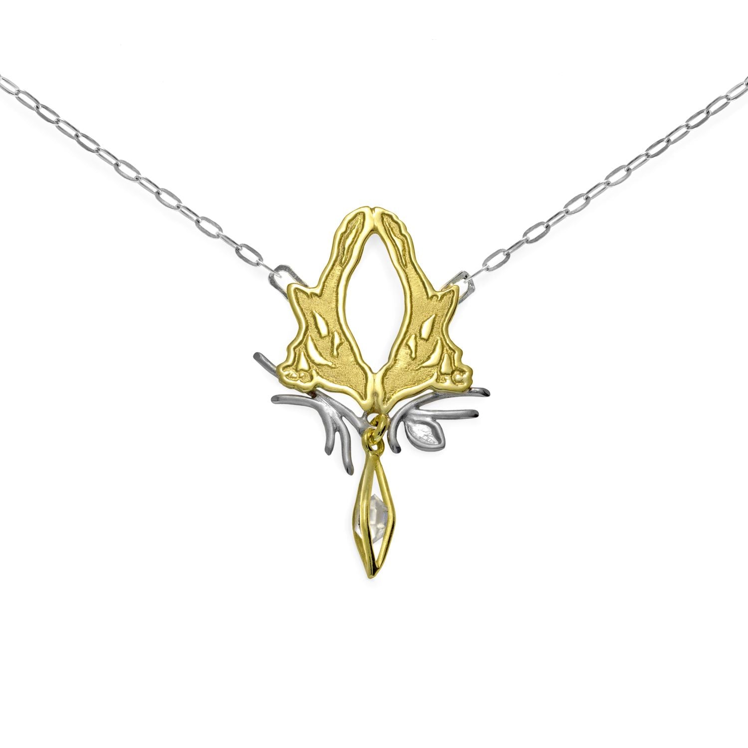 Gold Magpie Herkimer Necklace