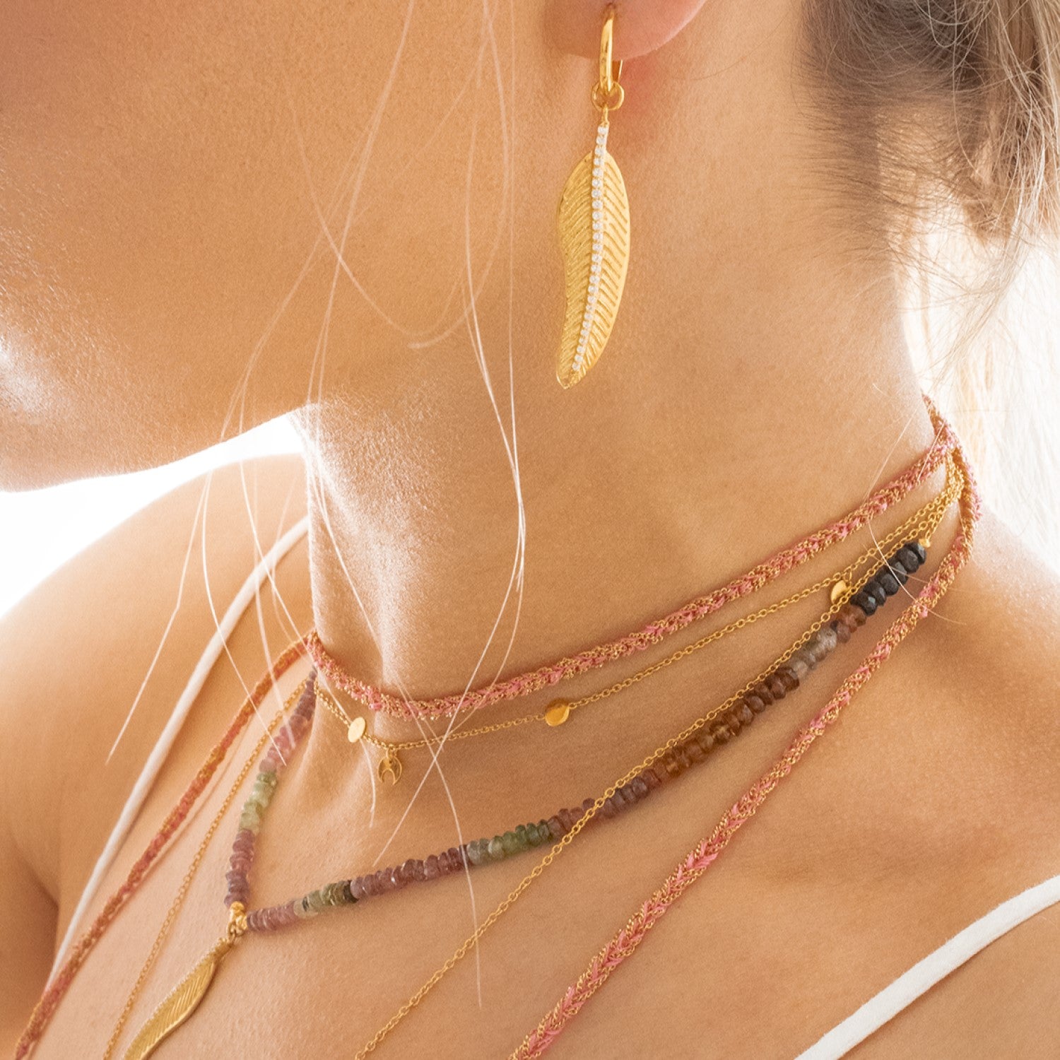 Feather Hoop Earring