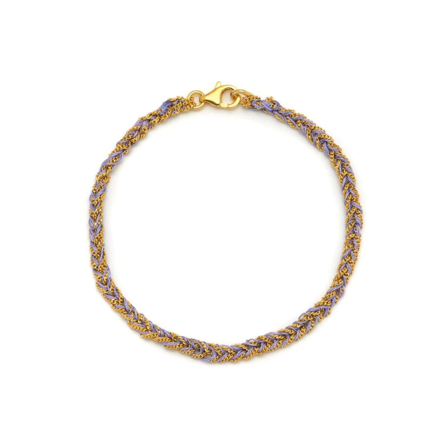Panama Friendship Bracelet Gold and Lilac