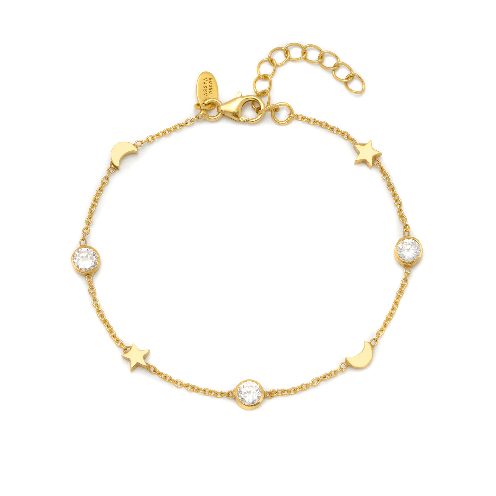 Gold Celeste Cubic Zirconia Bracelet ASSYA Jewellery La Maison Couture
