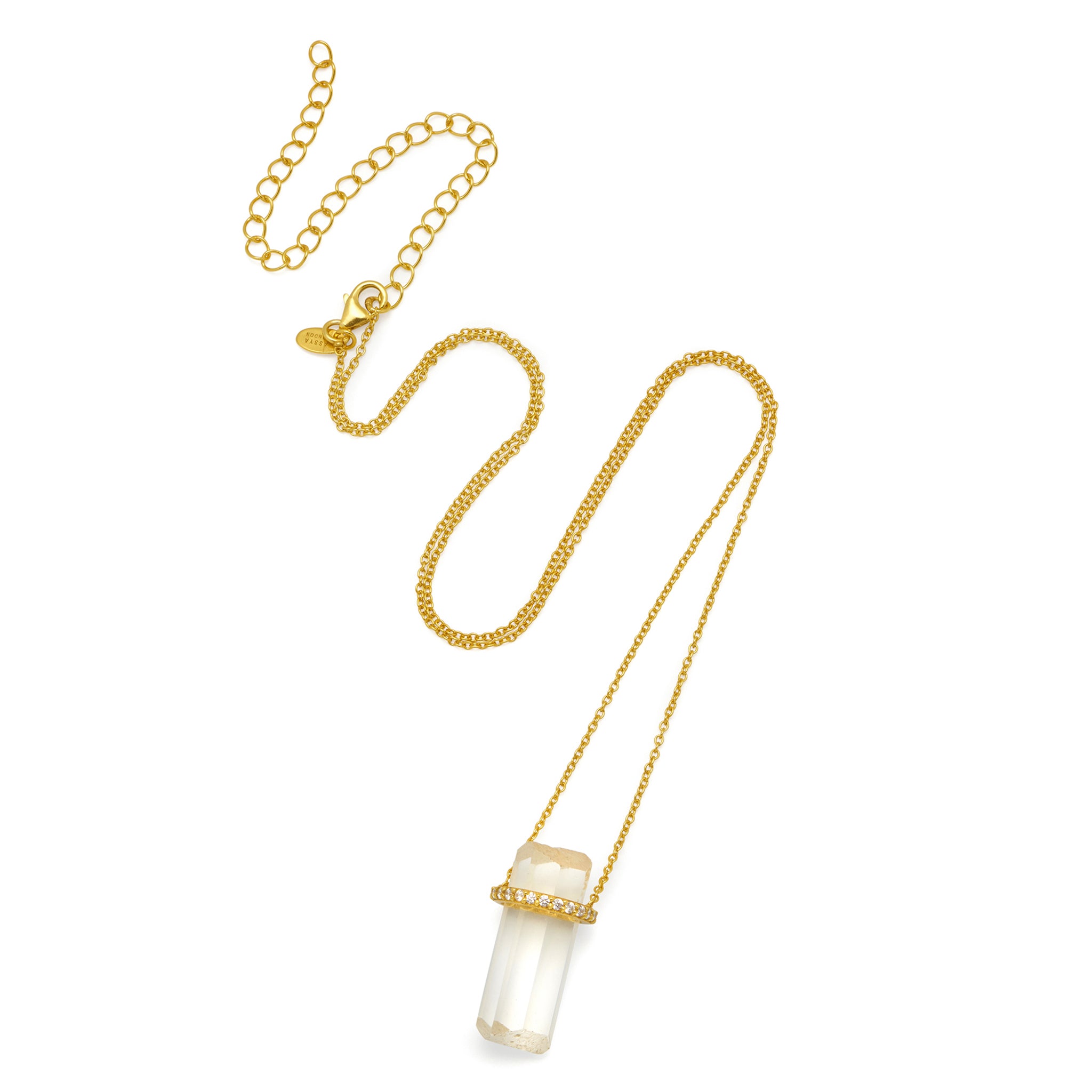 Gold Shakti Rock Crystal Necklace ASSYA Jewellery La Maison Couture