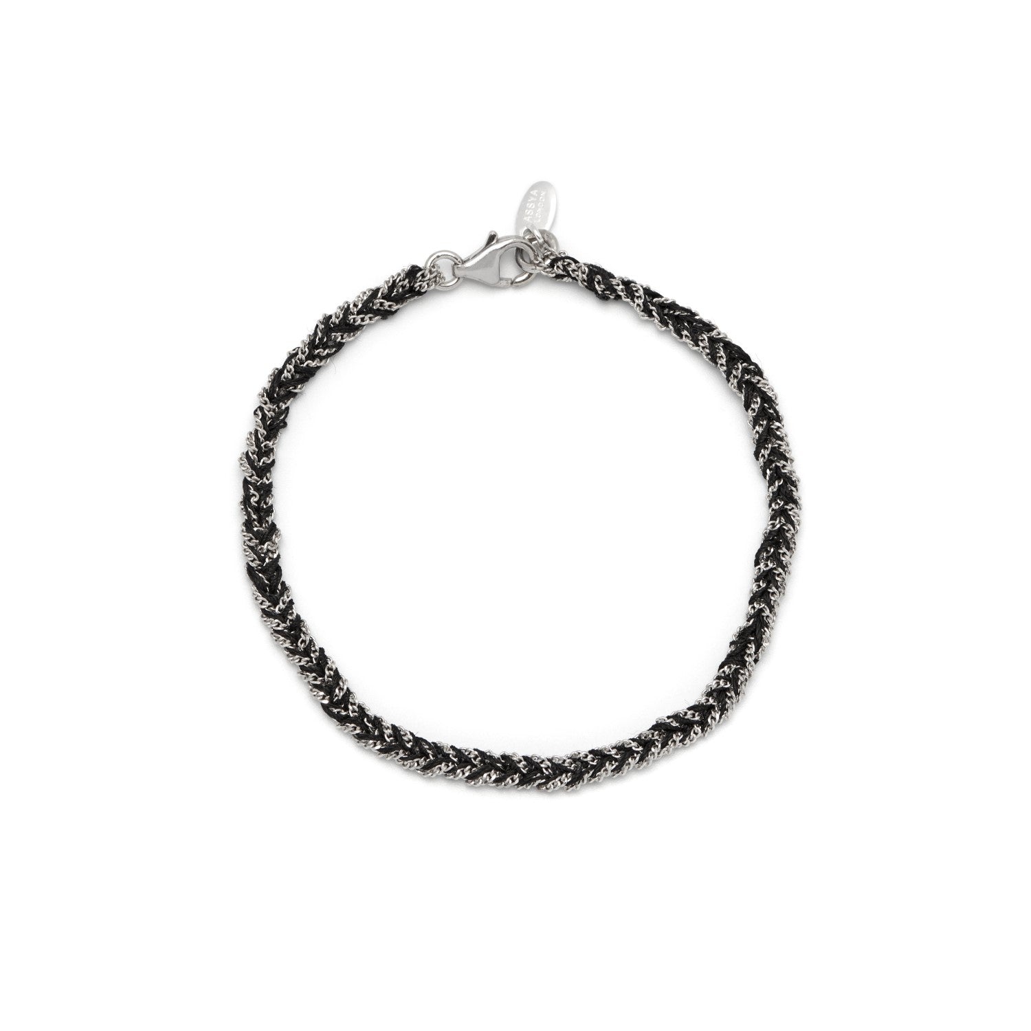 Panama Friendship Bracelet Silver and Black