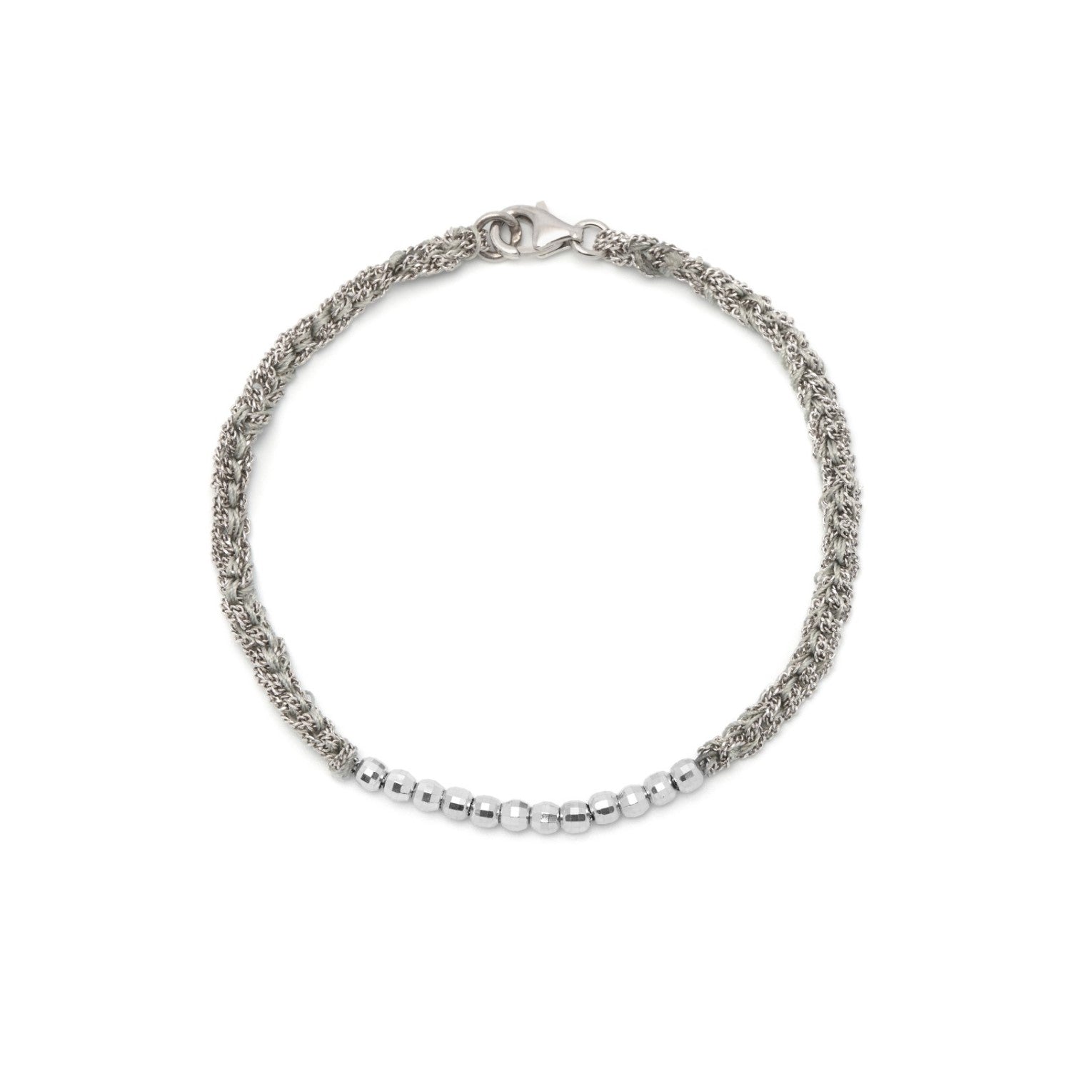 Panama Disco Friendship Bracelet Silver And Grey