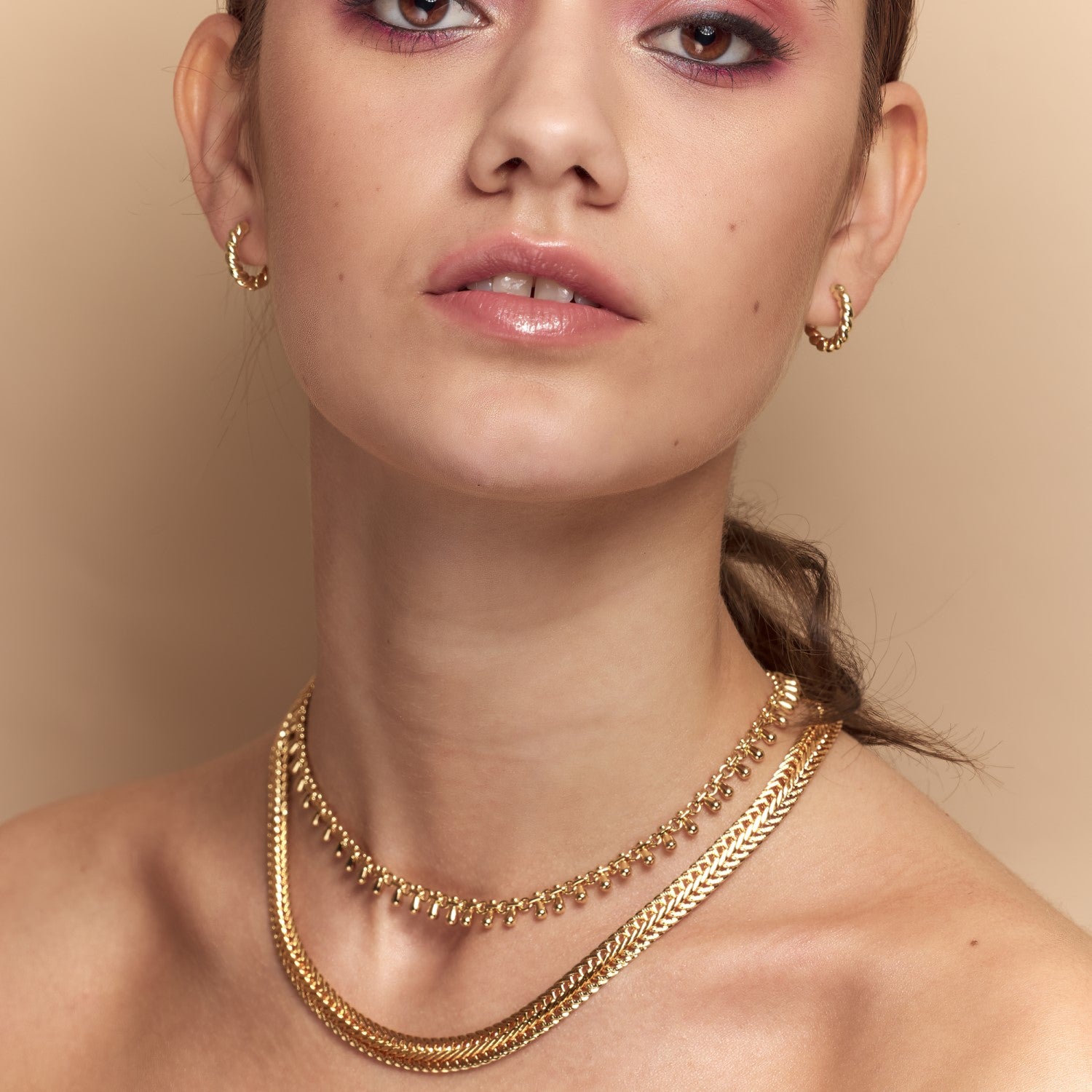Anna Snake Chain Gold Necklace