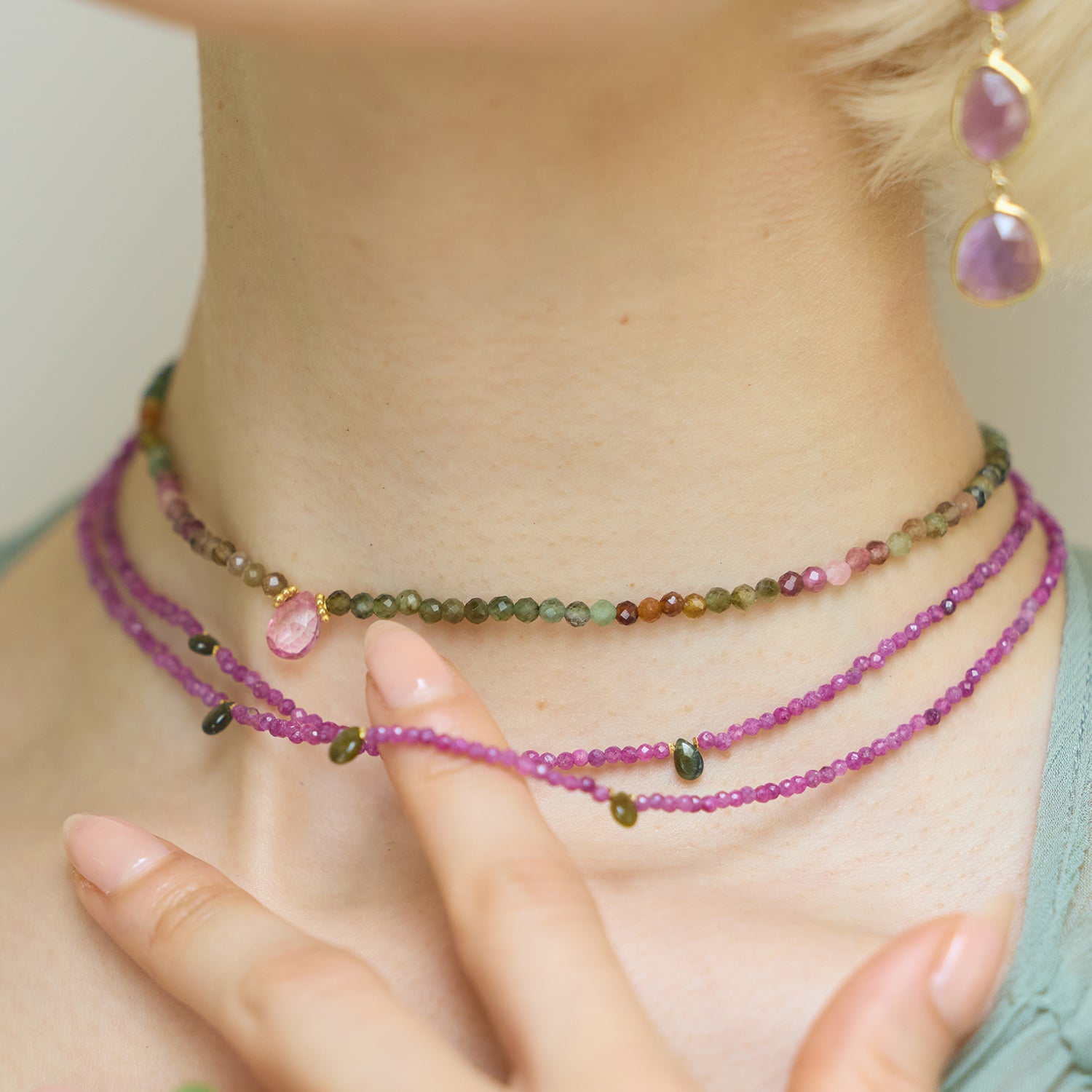 Ines Tourmaline Necklace Amadeus La Maison Couture