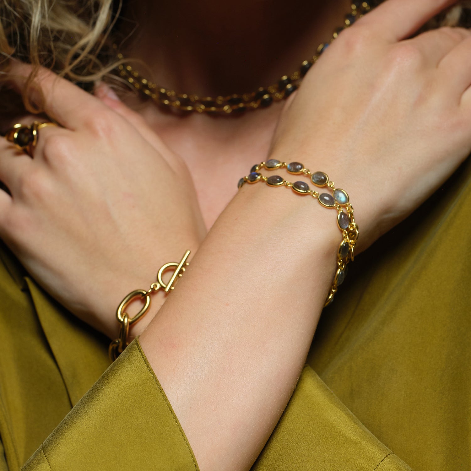 Luna Labradorite Bracelet Amadeus La Maison Couture