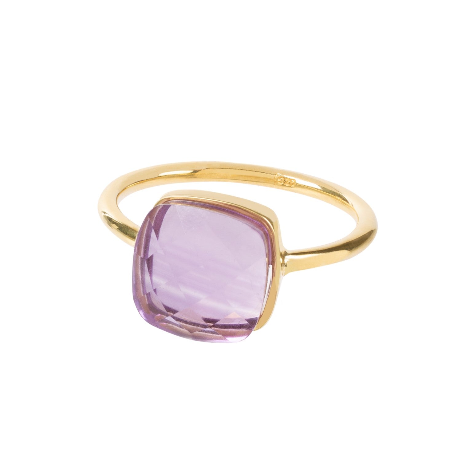 Sophia Amethyst Gold Ring Amadeus Ethical Jewellery UK La Maison