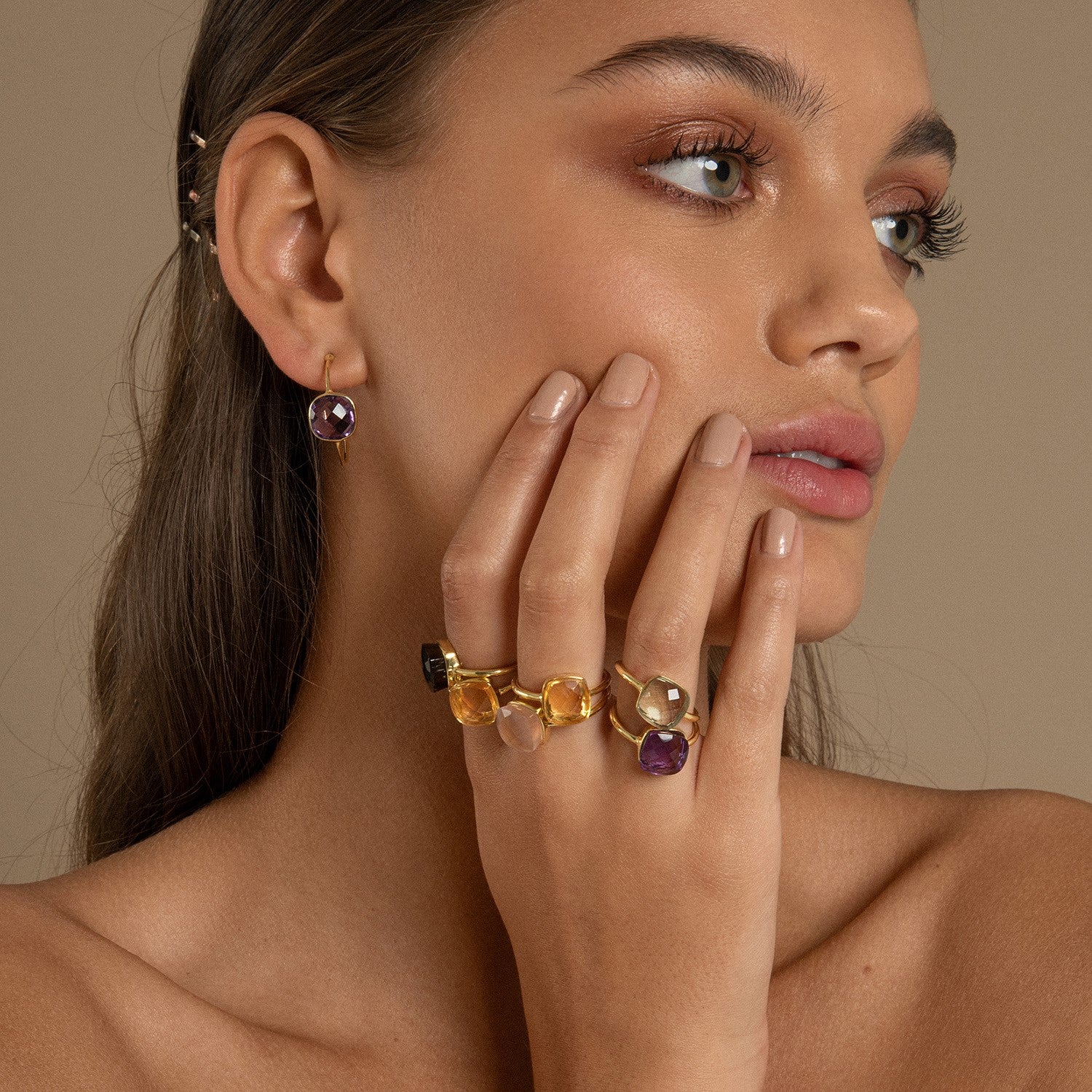 Sophia Amethyst Gold Ring