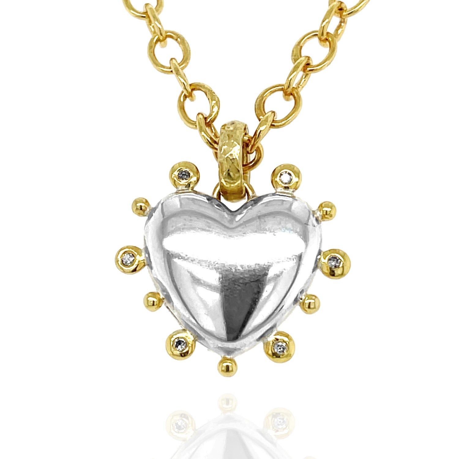 Silver Valentina Florentine Heart Locket