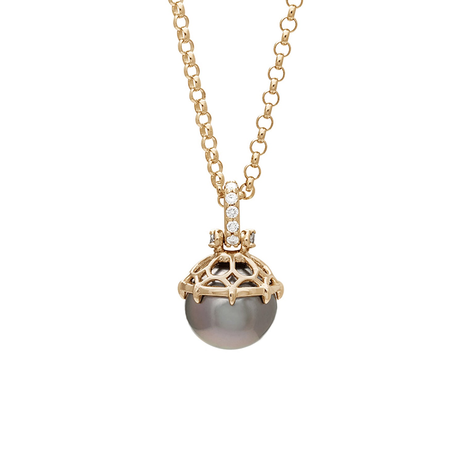 Emma Lace Cap Pearl Pendant