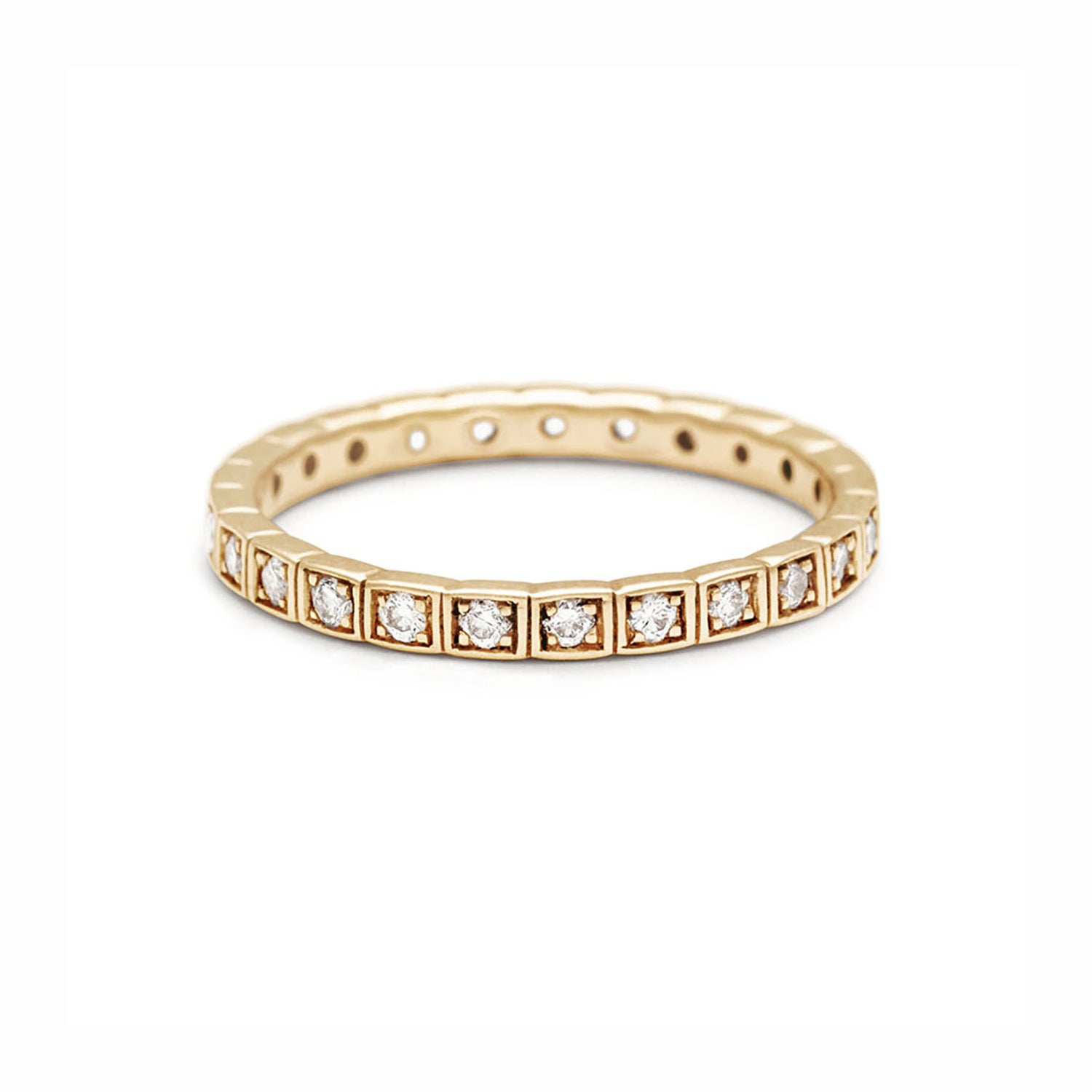 Wheat Eternity Band - White Diamonds