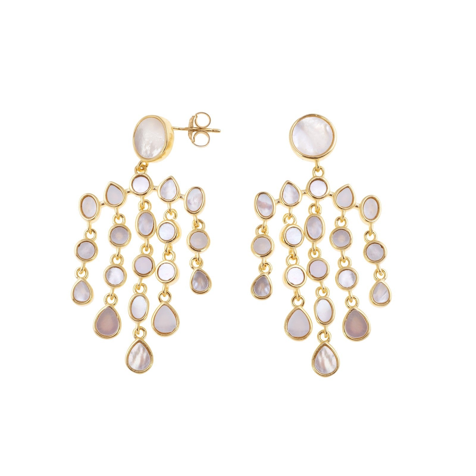 Mother of Pearl Chandelier Earrings