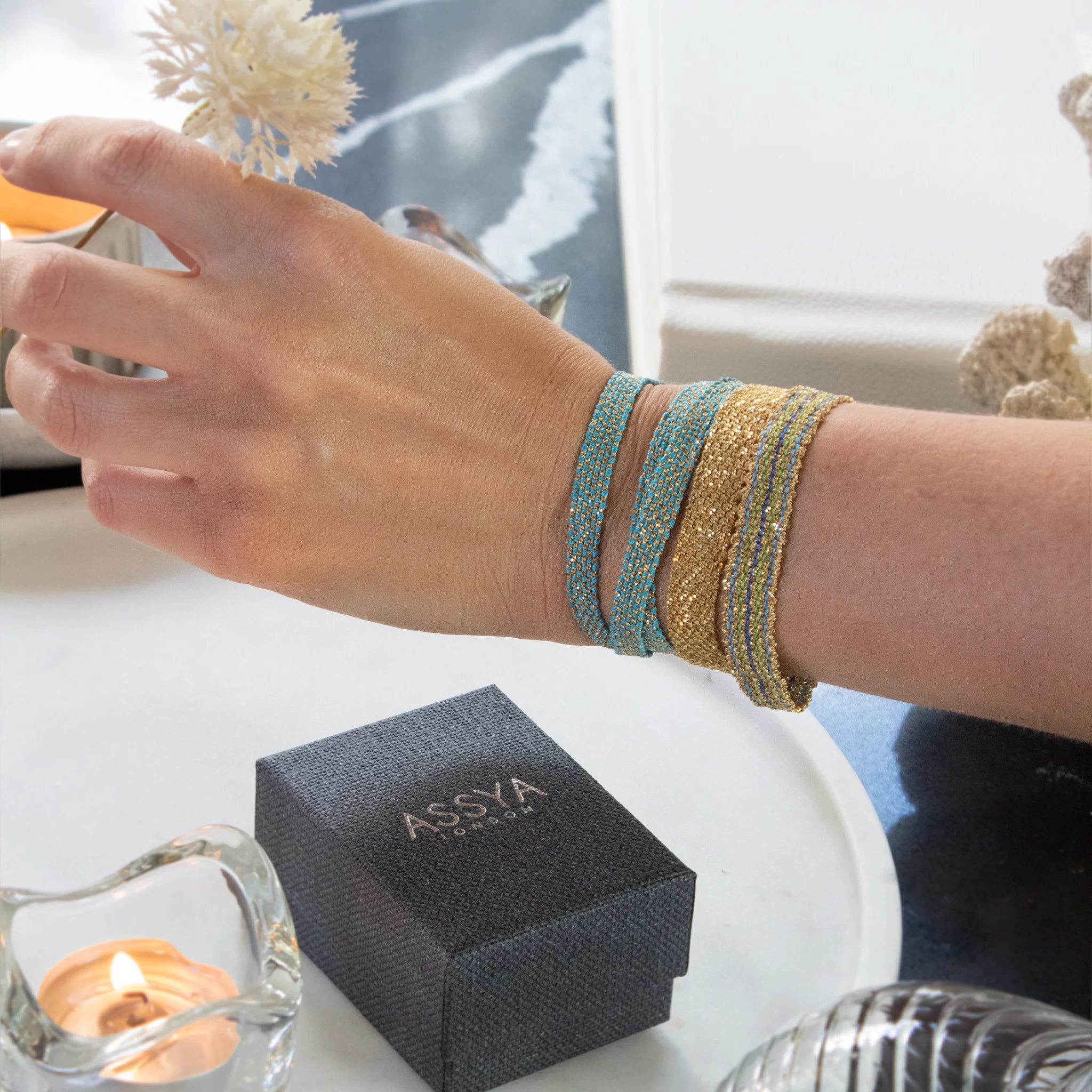 Ibiza Clasp Bracelet - Turquoise & Gold