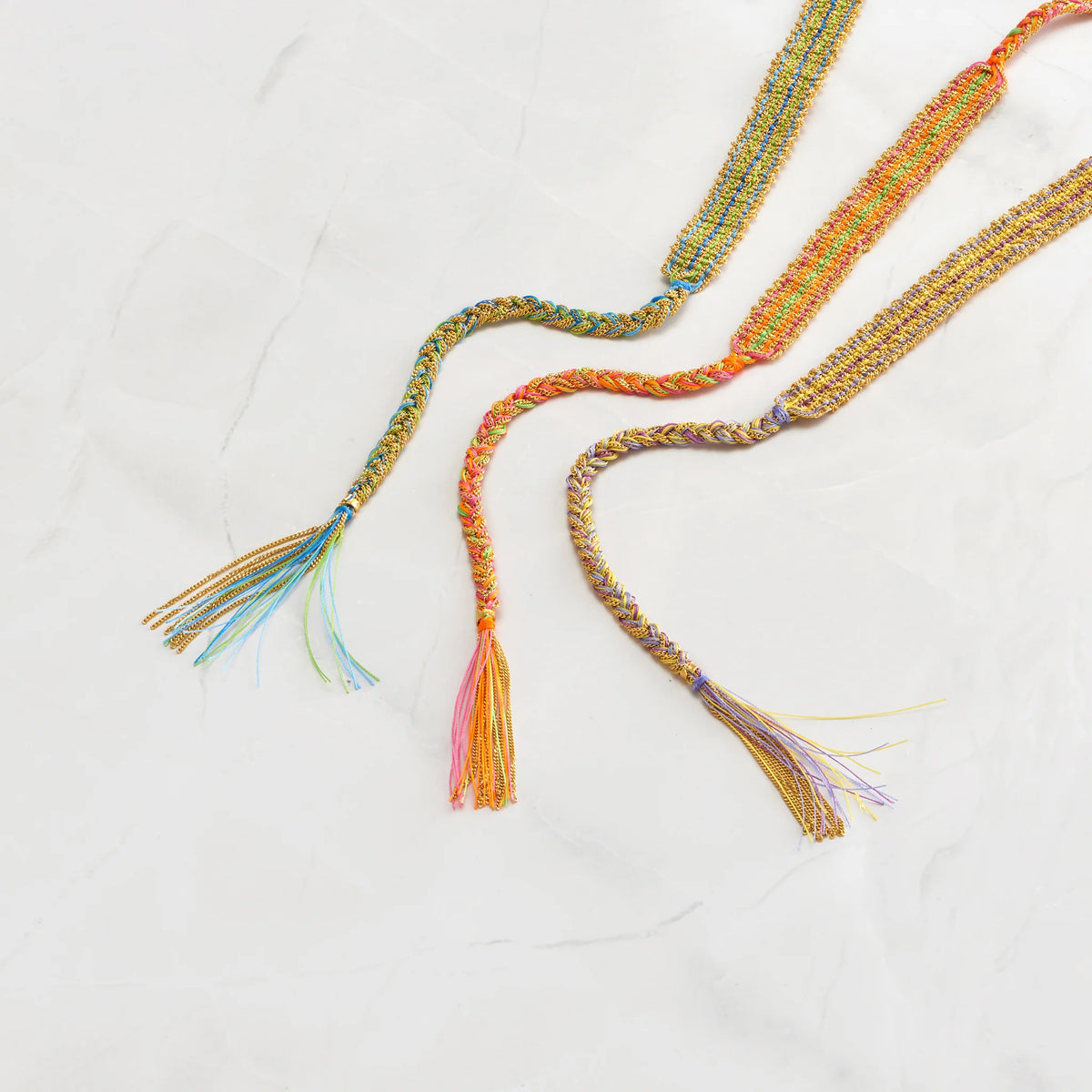 Ibiza Gold Tie Bracelet - Turquoise & Green