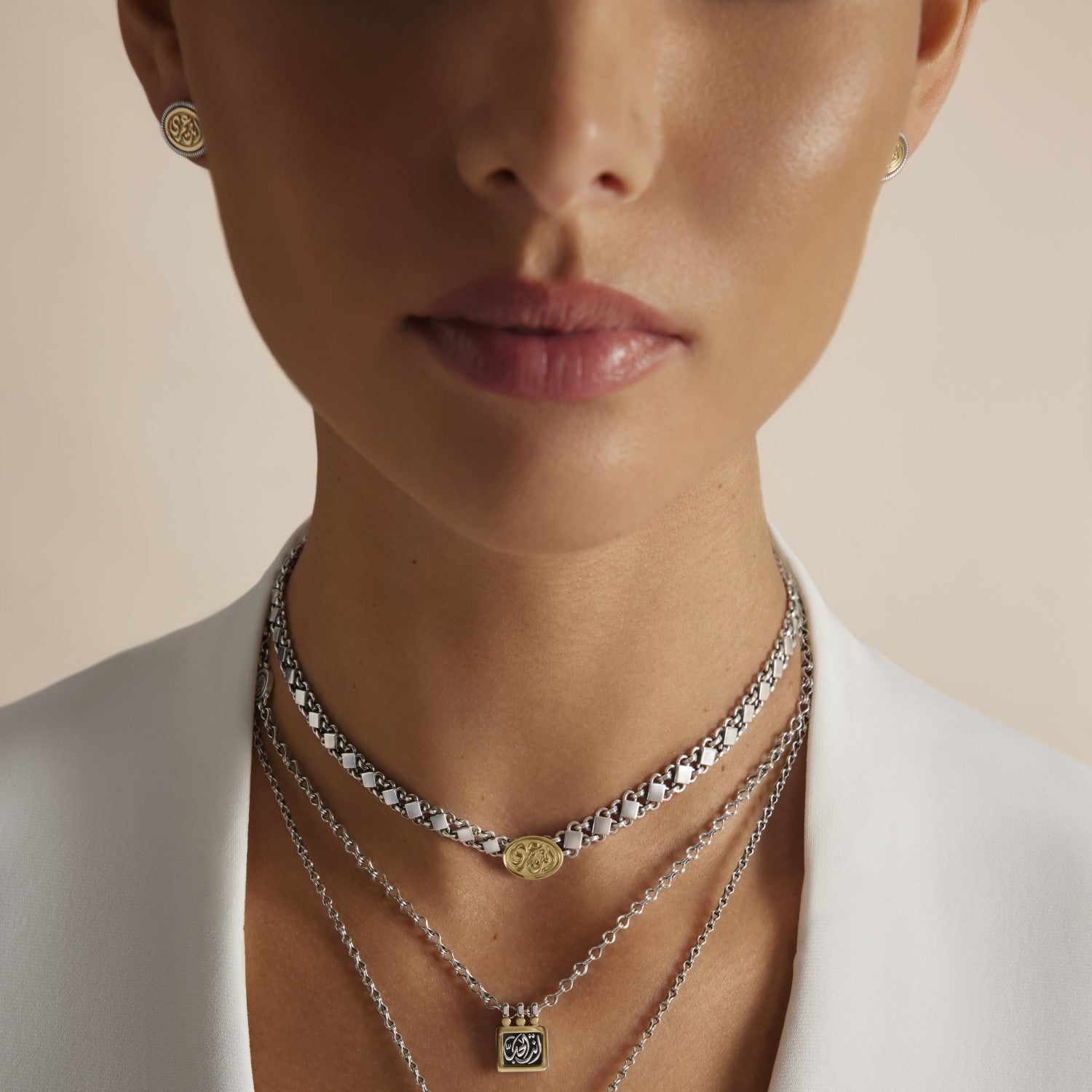 Eternity Button Earrings