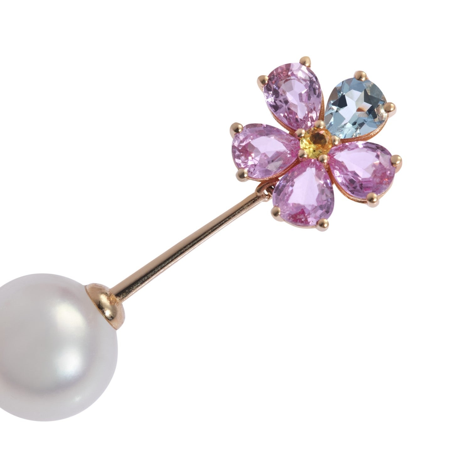 Forget Me Not Pink Sapphire Earrings
