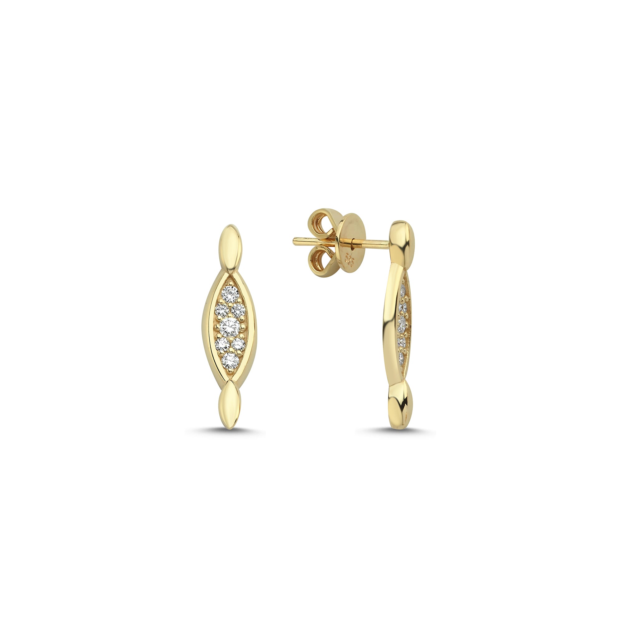 Grain Studs with Diamond Belly Basak Baykal La Maison Couture