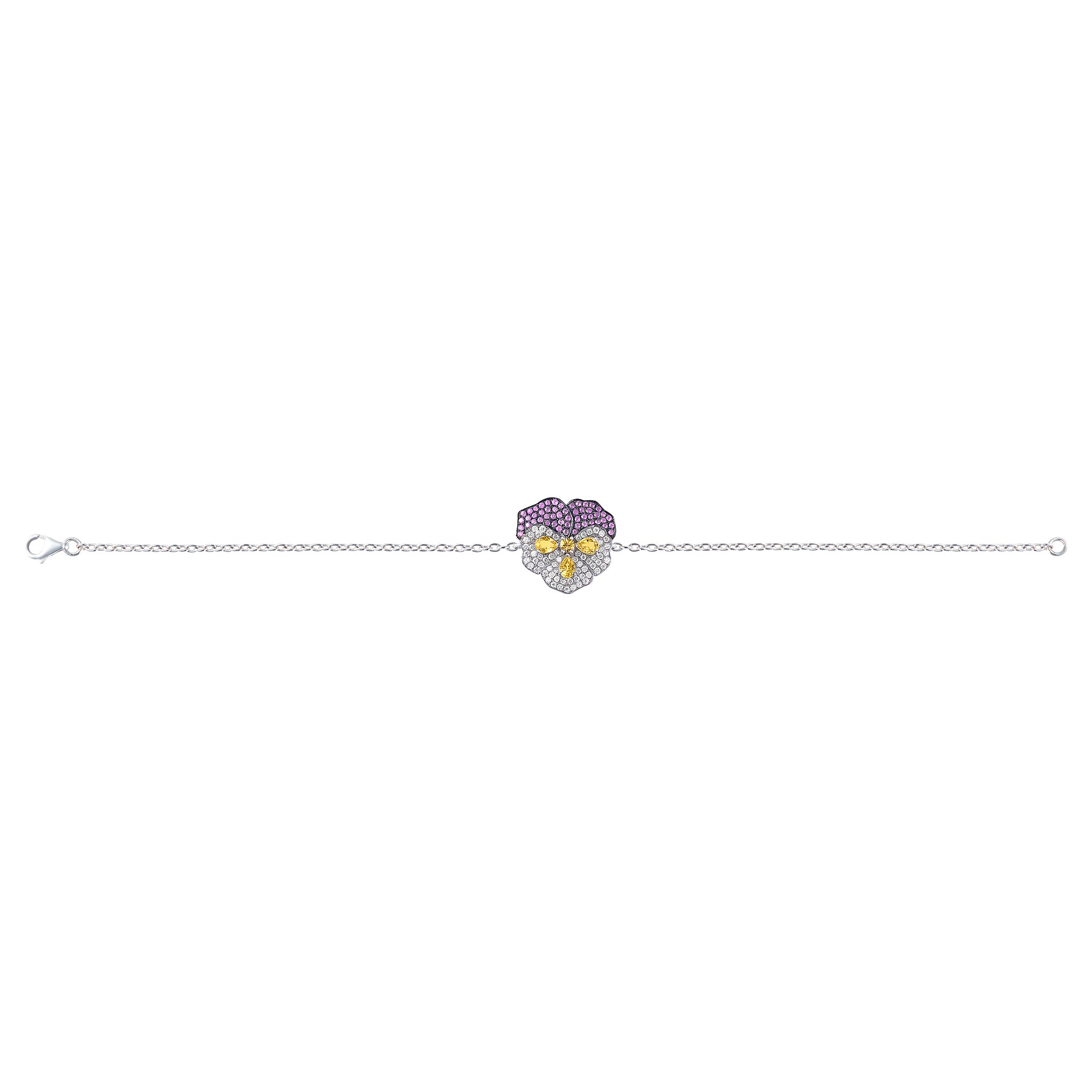 Violet Mini Diamond Bracelet in Pink Basak Baykal La Maison Couture