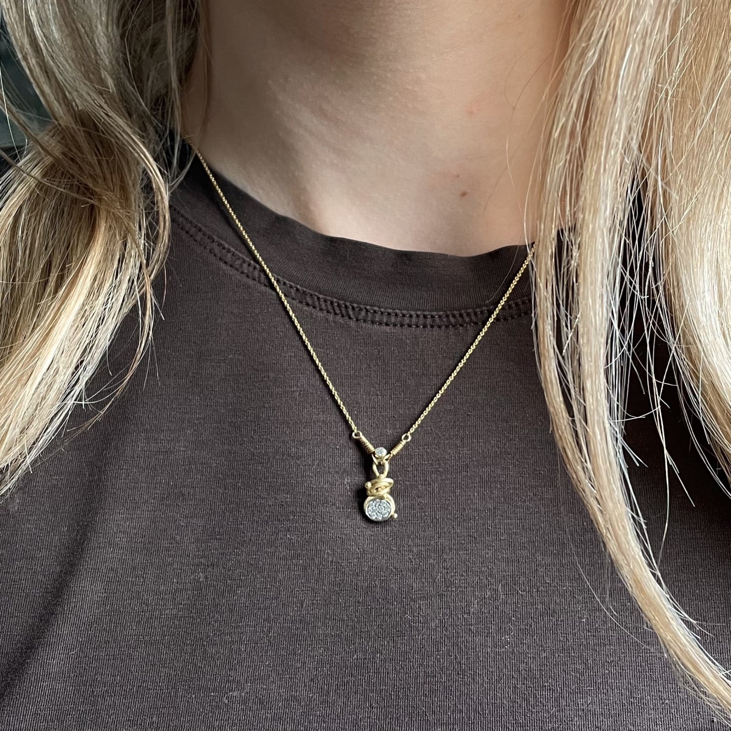 Diamond Seafire Necklace Bergsoe Jewellery sustainable hand made jewellery from Copenhagen La Maison Couture