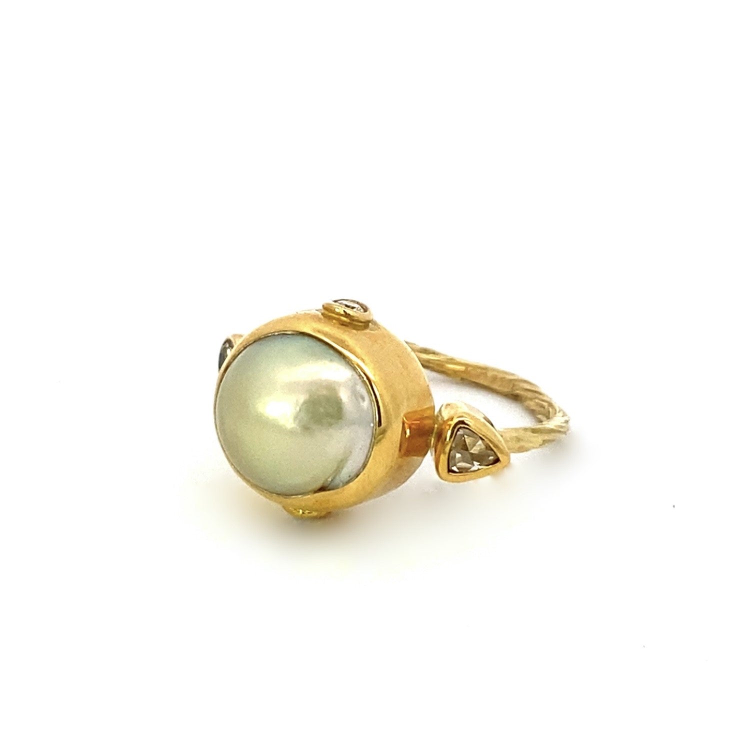 Pearl Cocktail Ring Bergsøe Jewellery sustainable hand made jewellery from Copenhagen La Maison Couture