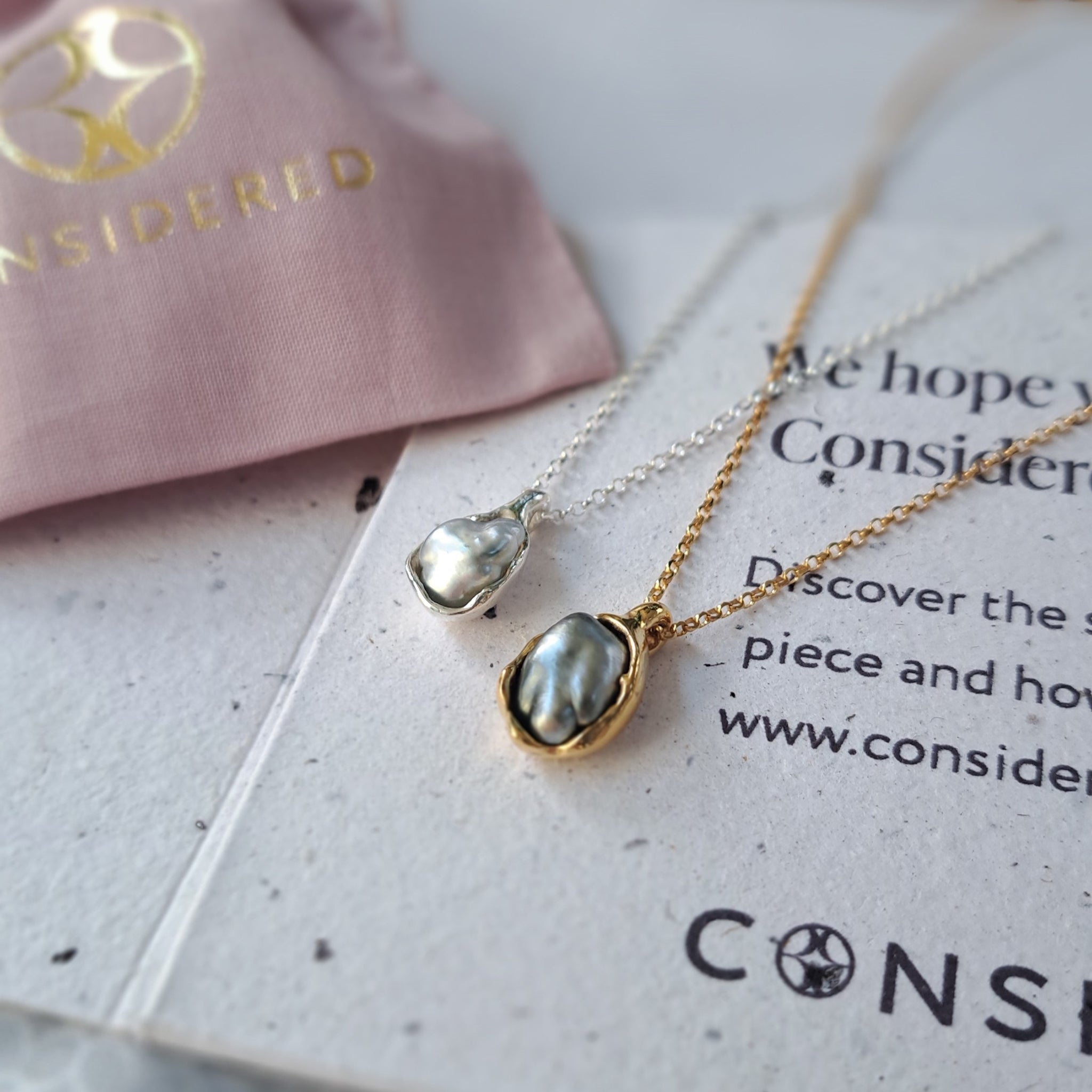 Tahitian Pearl No. 11 Pendant in Silver Considered Jewellery La Maison Couture
