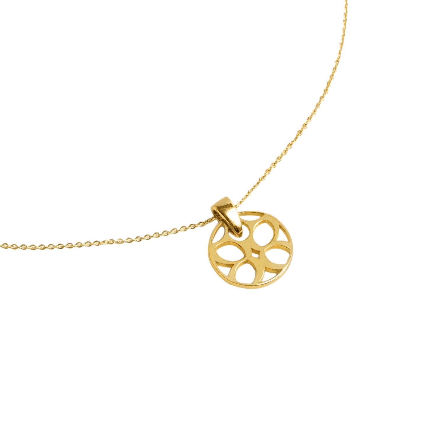 Signature Mini Disc Necklace in Gold Vermeil