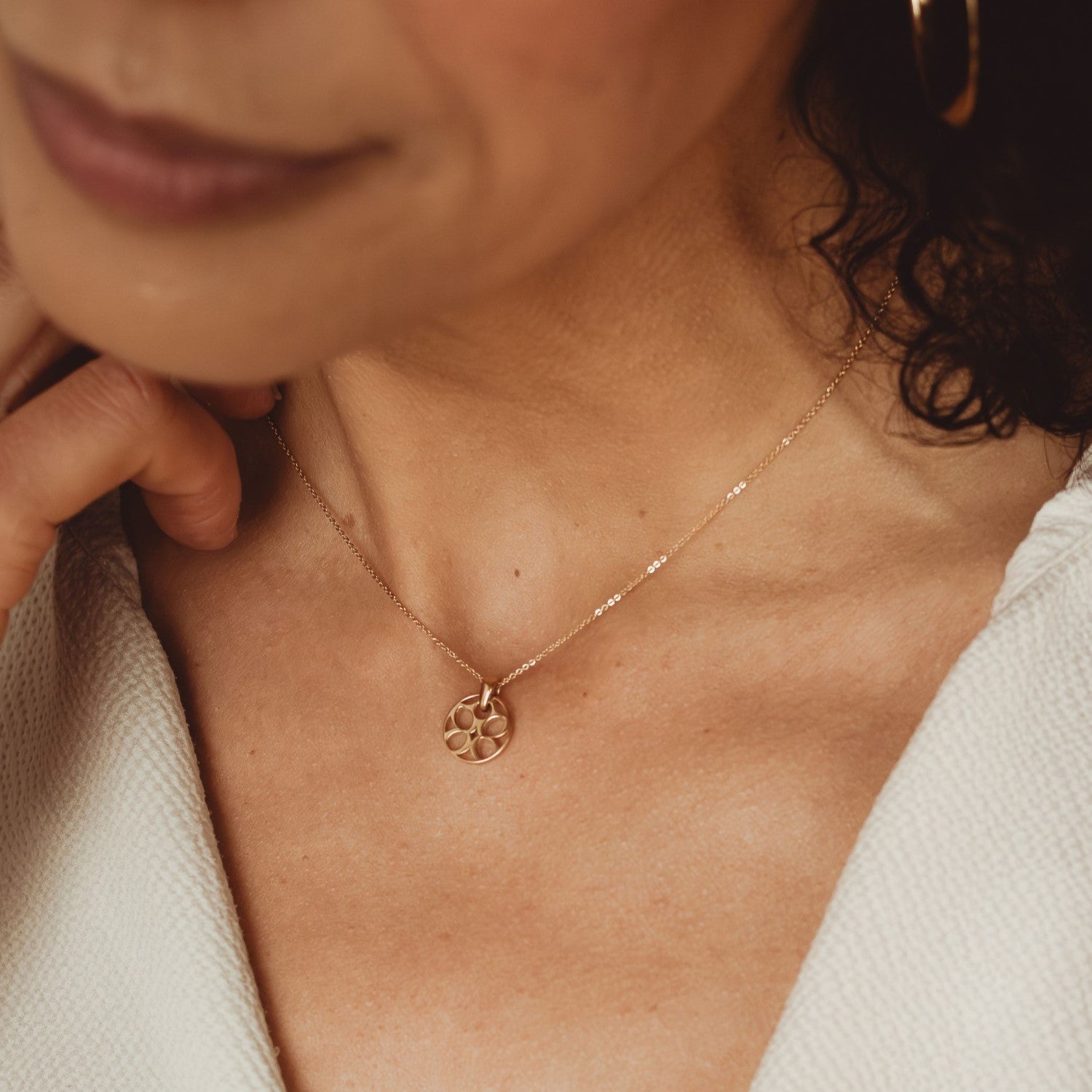 Signature Mini Disc Necklace in Gold Vermeil