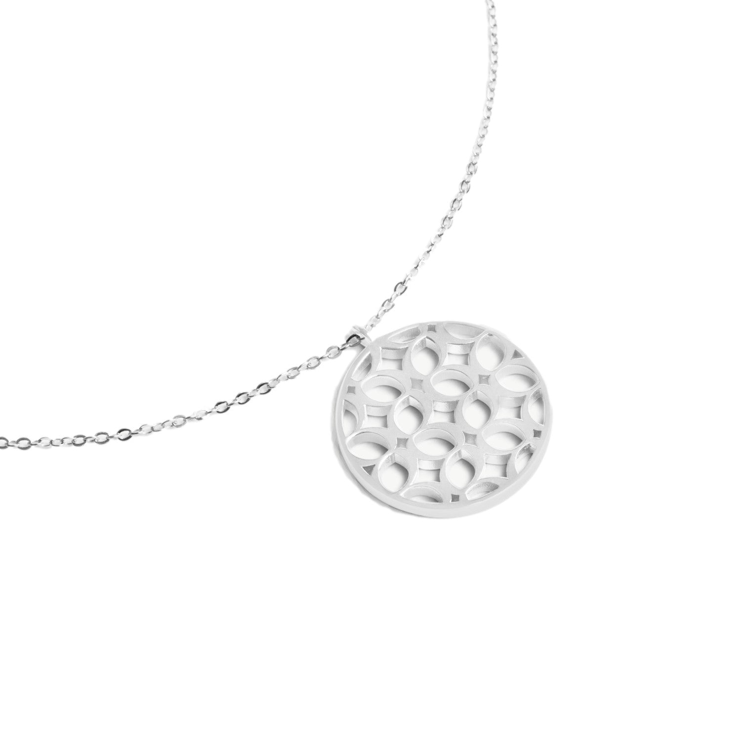Signature Pendant and Chain in Silver