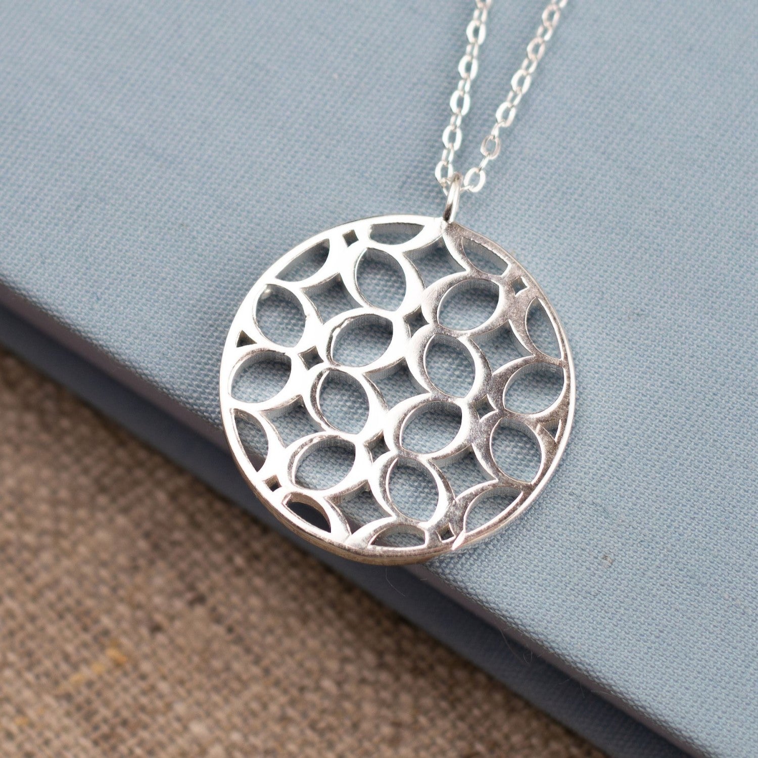 Signature Pendant and Chain in Silver