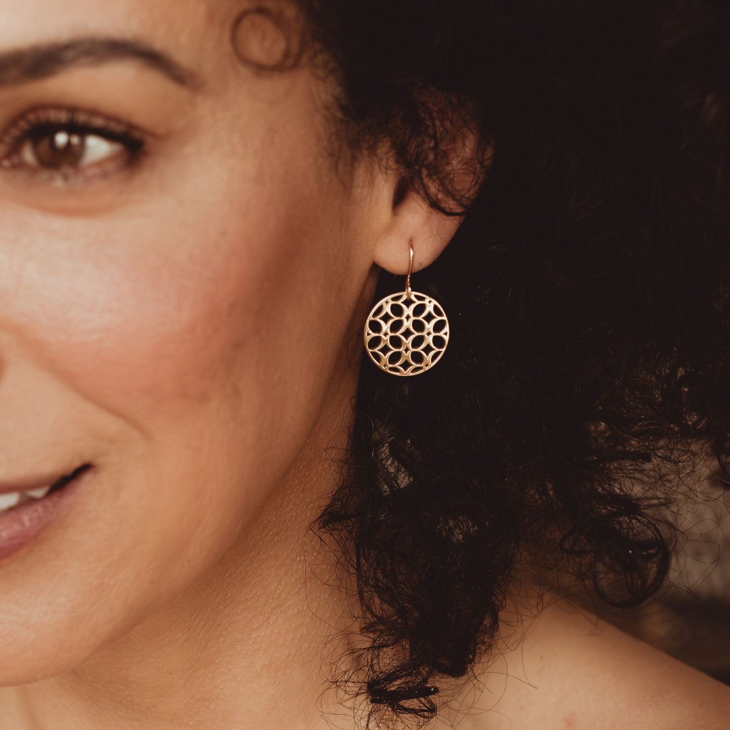 Signature Disc Drop Earrings
