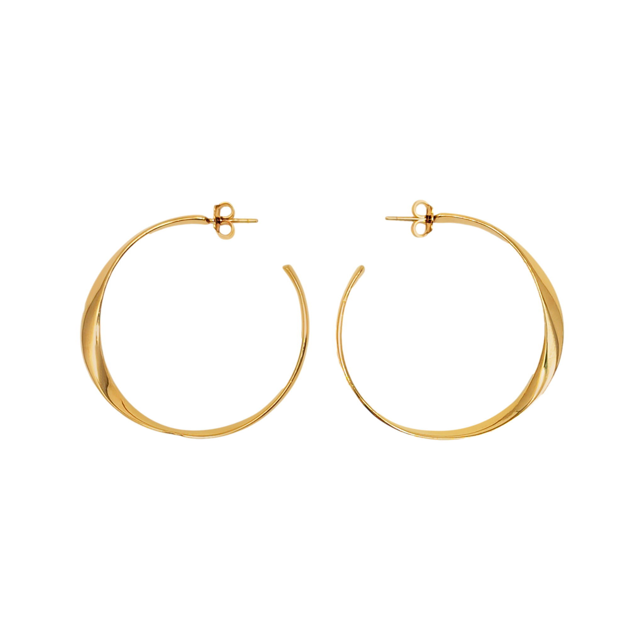 Twist Large Hoop Earrings in Gold Vermeil Considered Jewellery La Maison Couture