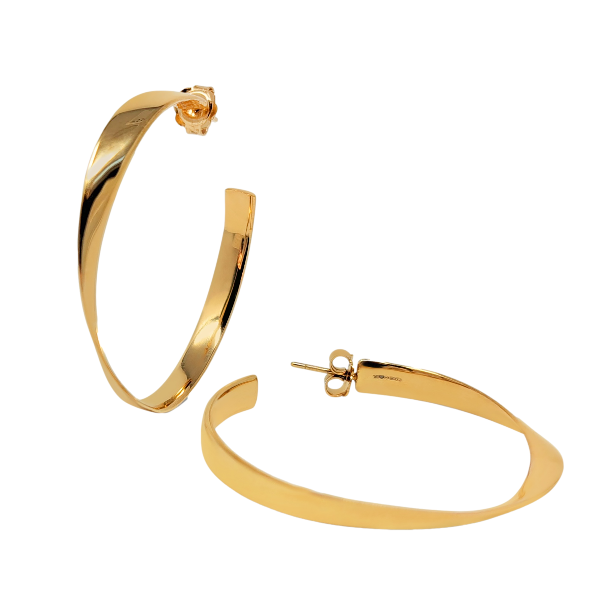 Twist Large Hoop Earrings in Gold Vermeil Considered Jewellery La Maison Couture