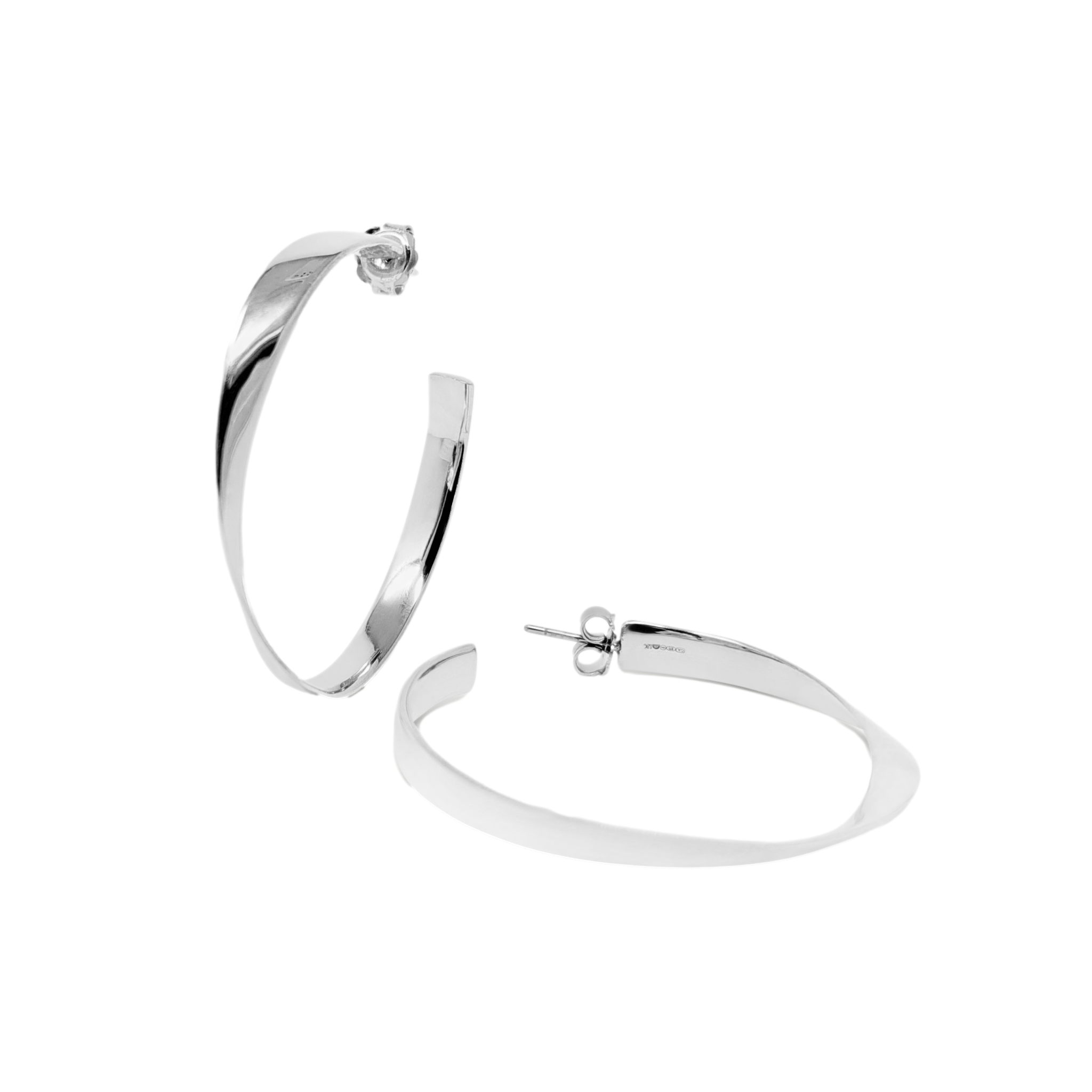Twist Small Hoop Earrings in Silver Considered Jewellery La Maison Couture