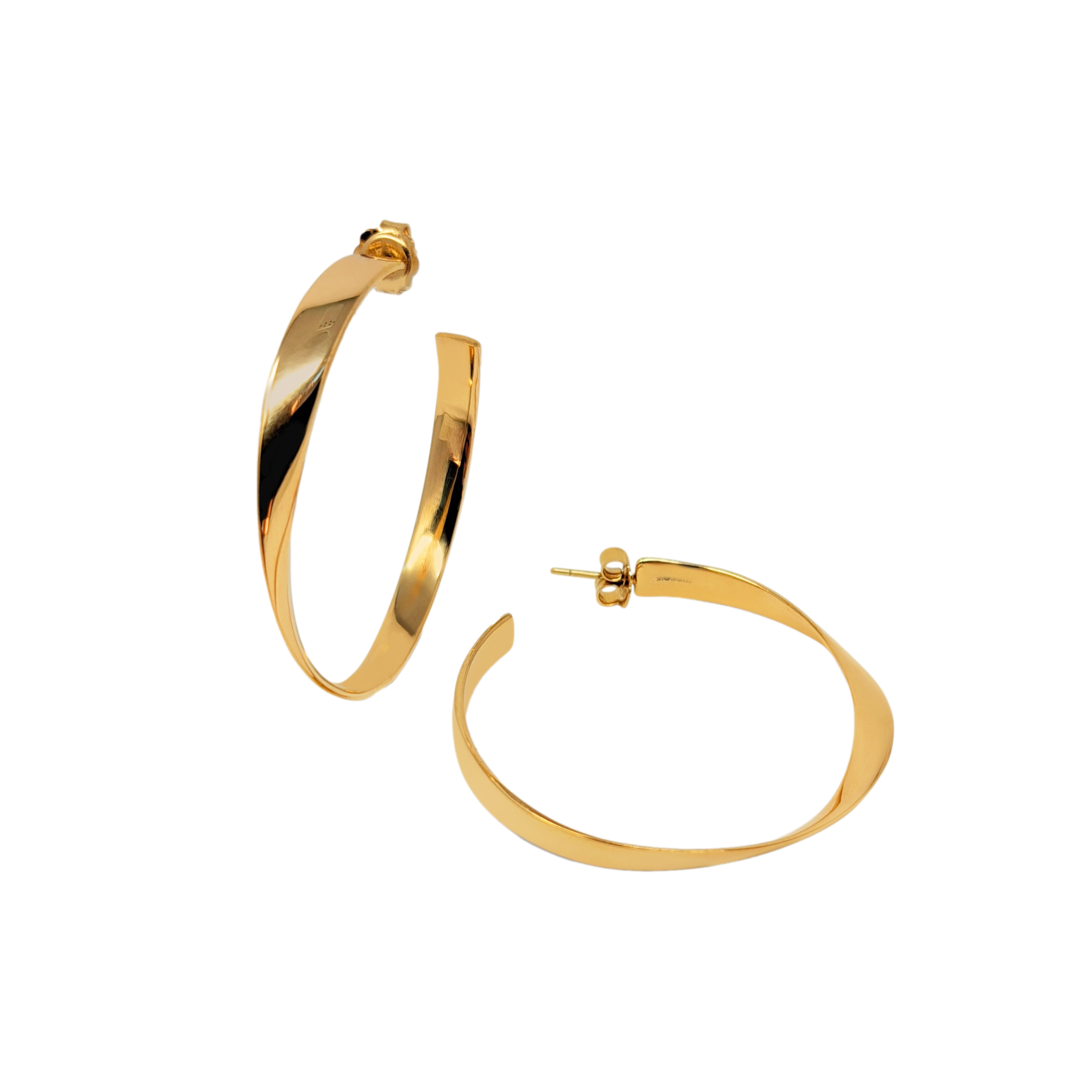 Twist Small Hoop Earrings in Gold Vermeil Considered Jewellery La Maison Couture