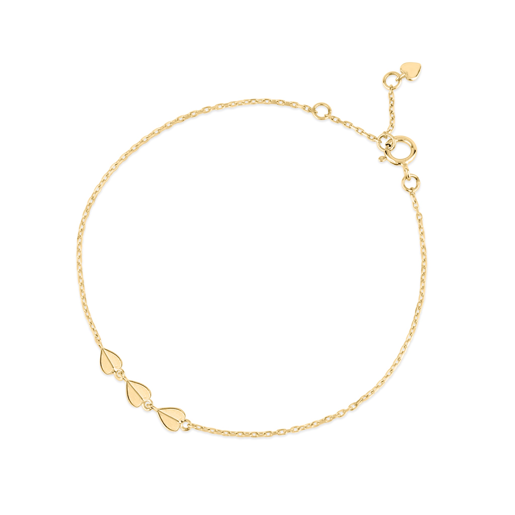 Bijou Folded Heart Trio Bracelet Dinny Hall La Maison Couture Recycled 9ct Gold