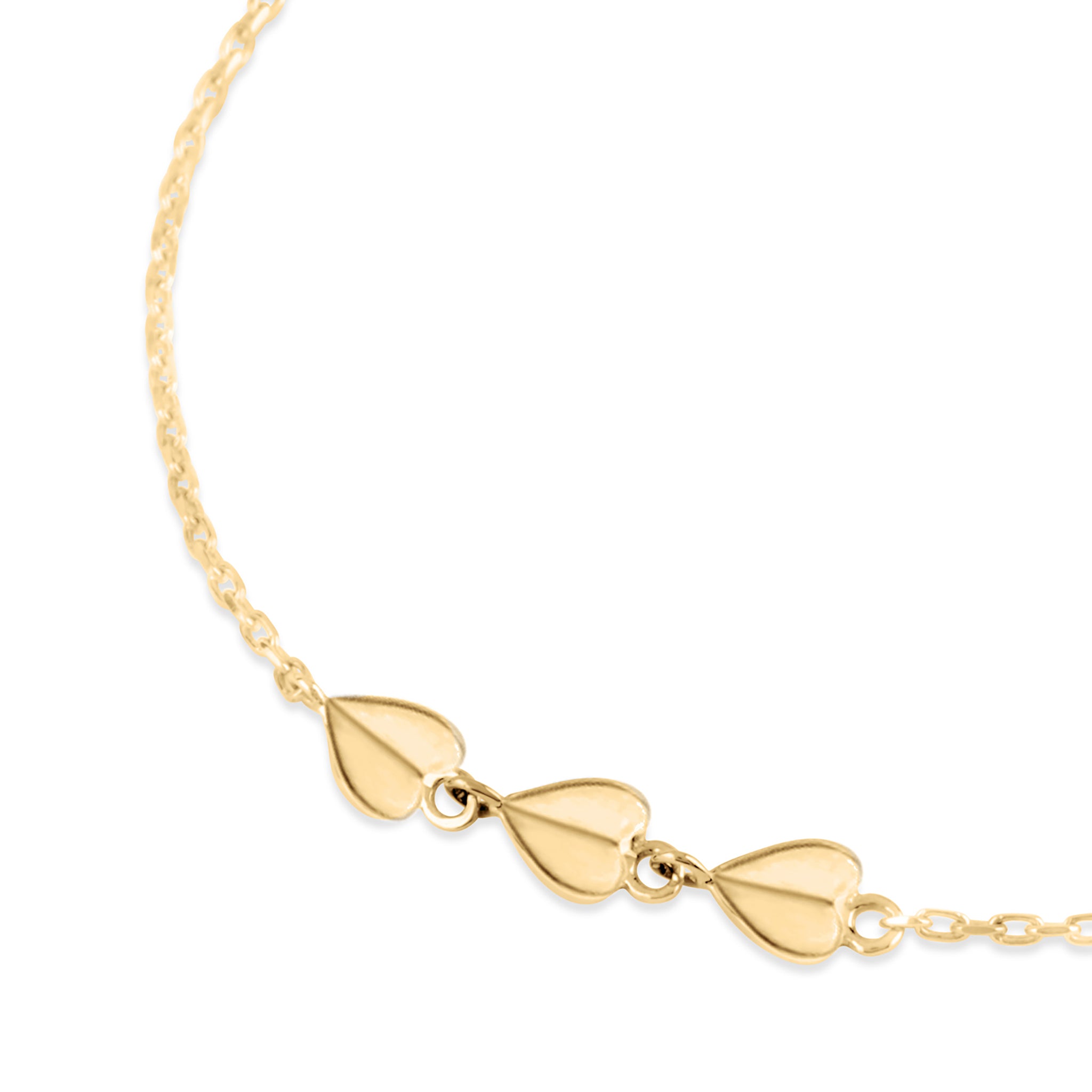 Bijou Folded Heart Trio Bracelet Dinny Hall La Maison Couture Recycled 9ct Gold