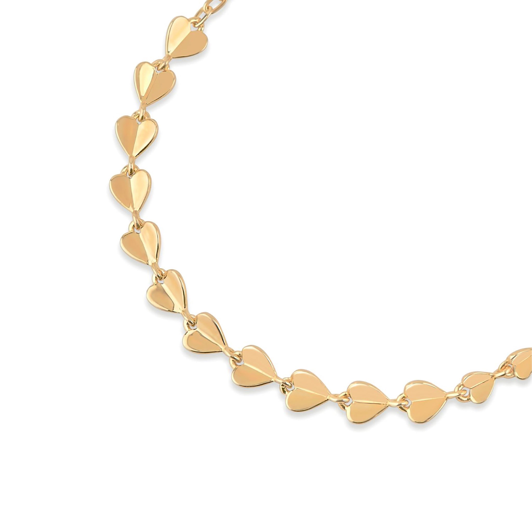 Folded Heart Linked Bracelet Dinny Hall La Maison Couture Recycled 9ct Gold