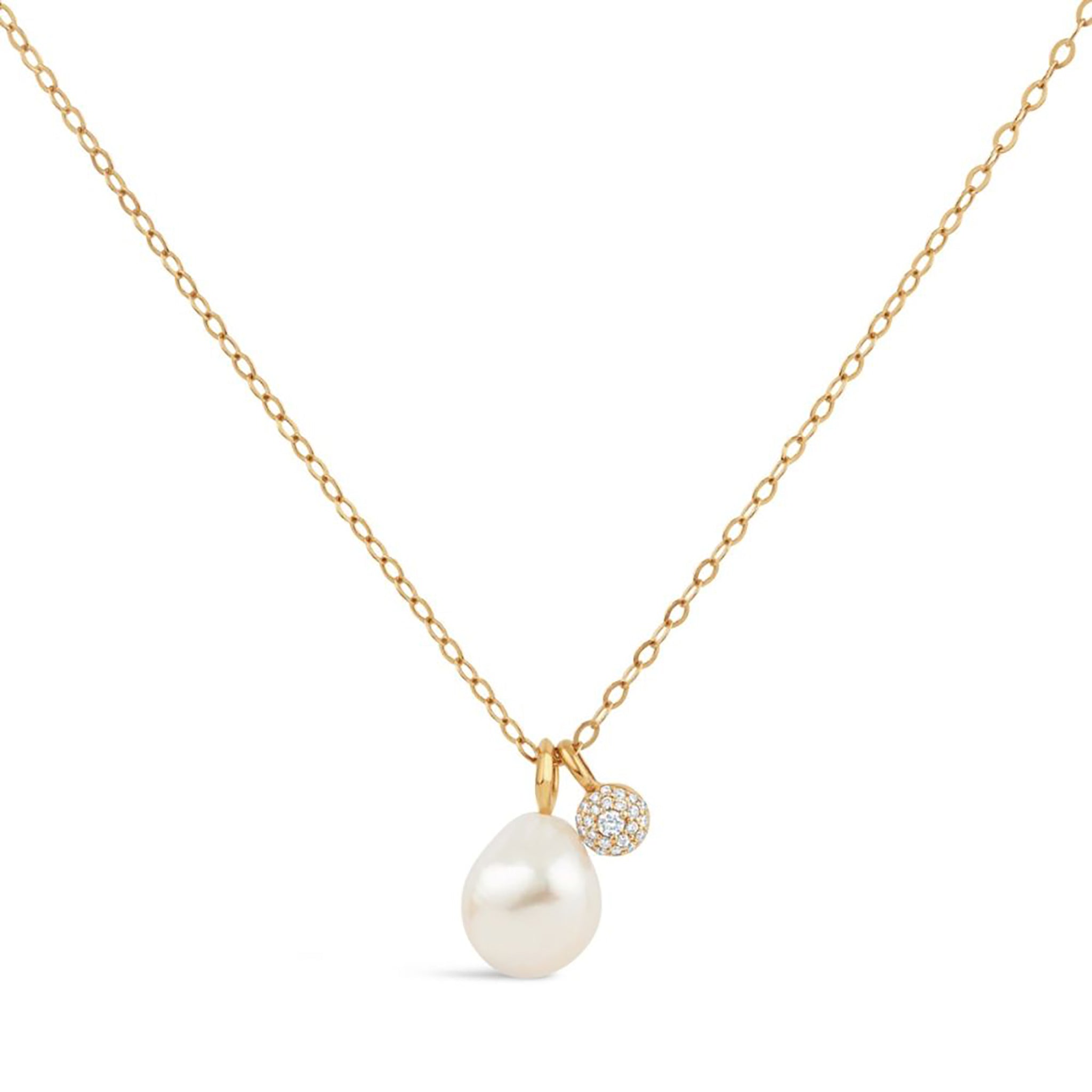 Freshwater Pearl & Lab-Created Diamond Bon Bon Pendant Dinny Hall La Maison Couture