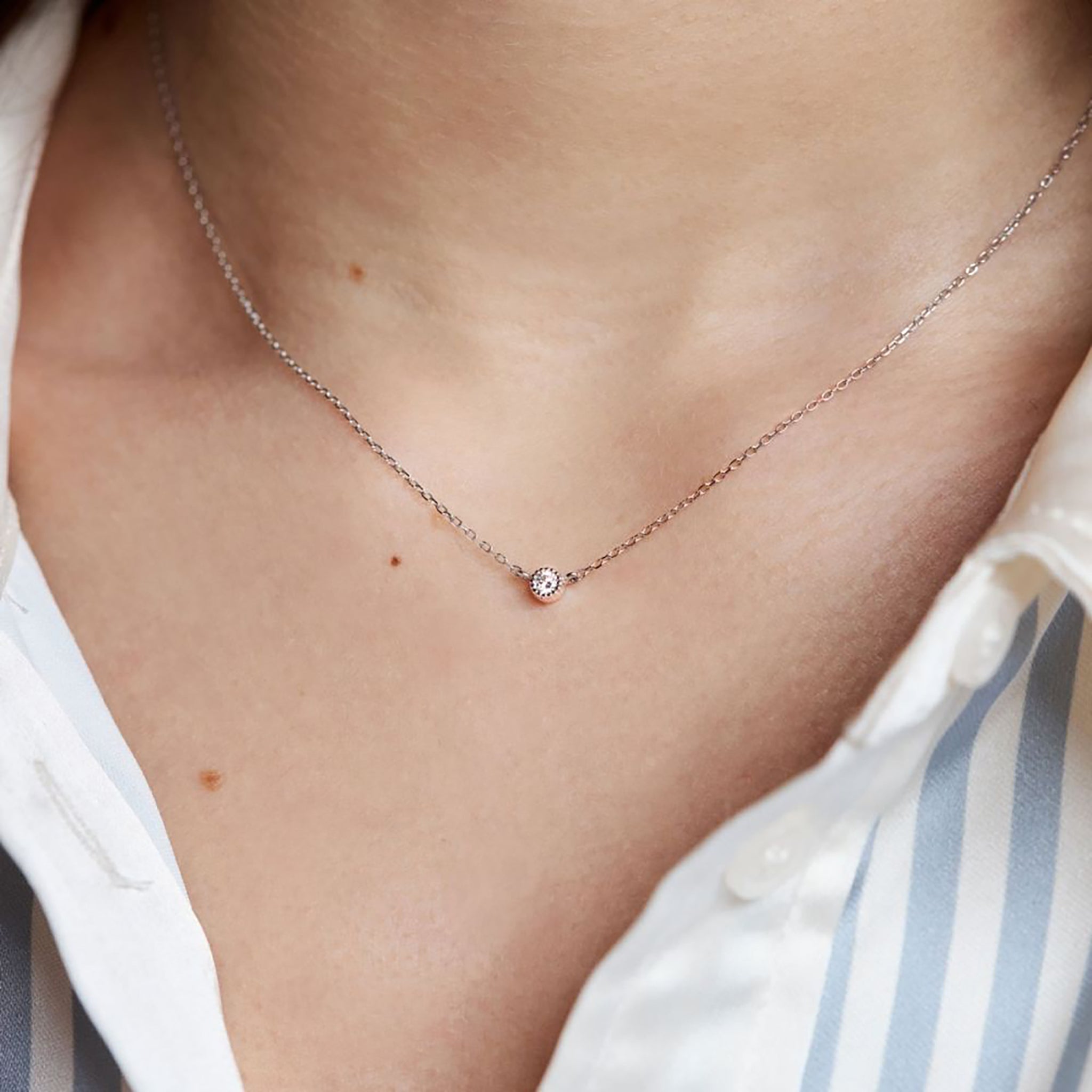 Jasmine Lab-Created Diamond Pendant 9ct Yellow Gold Dinny Hall La Maison Couture